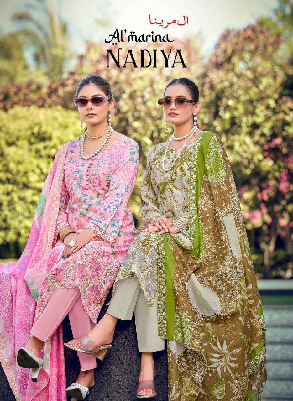 AL MARINA NADIYA COTTON EMBROIDERED SALWER KAMEEZ BEST RATE 2026