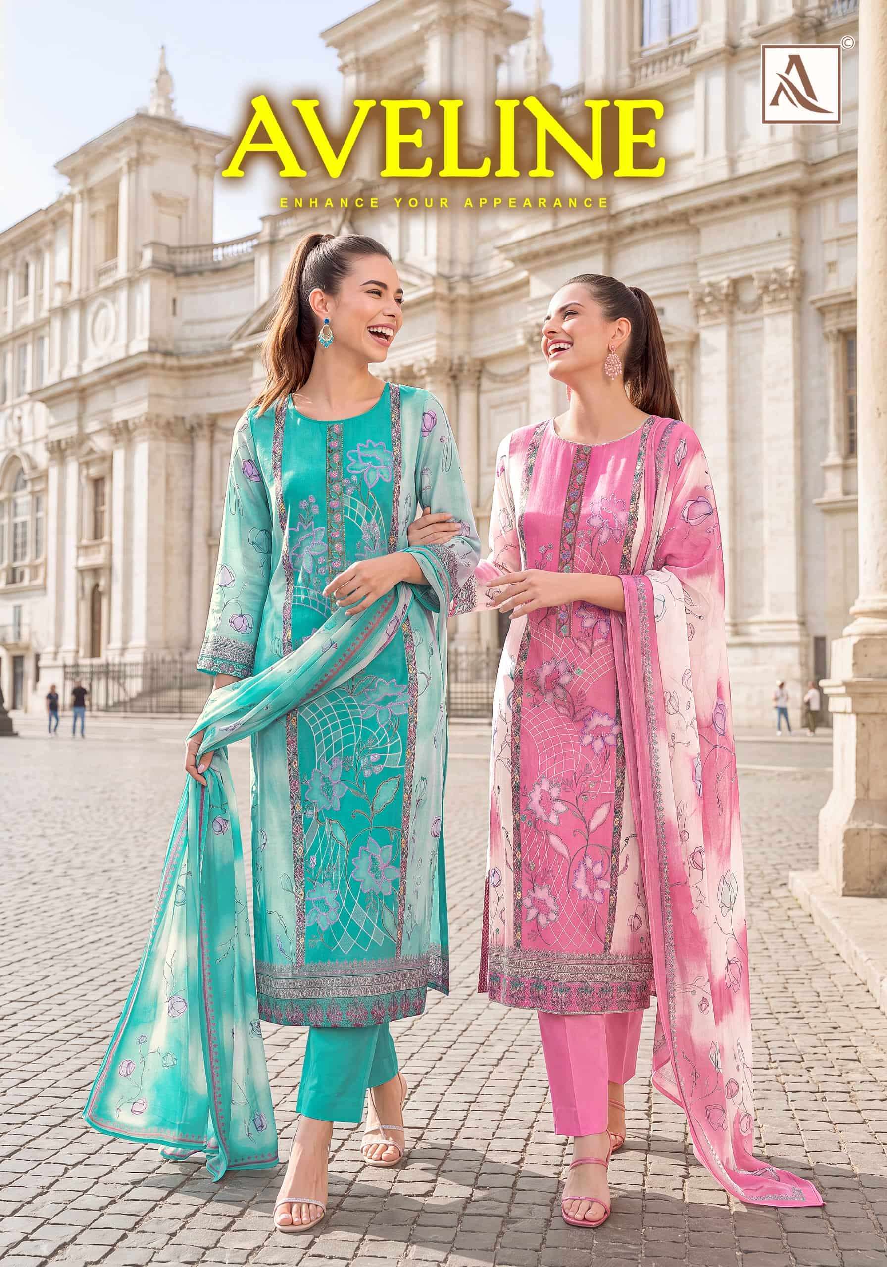 Alok Suit Aveline Pure Viscose Muslin Dress Material Wholesale Catalogue