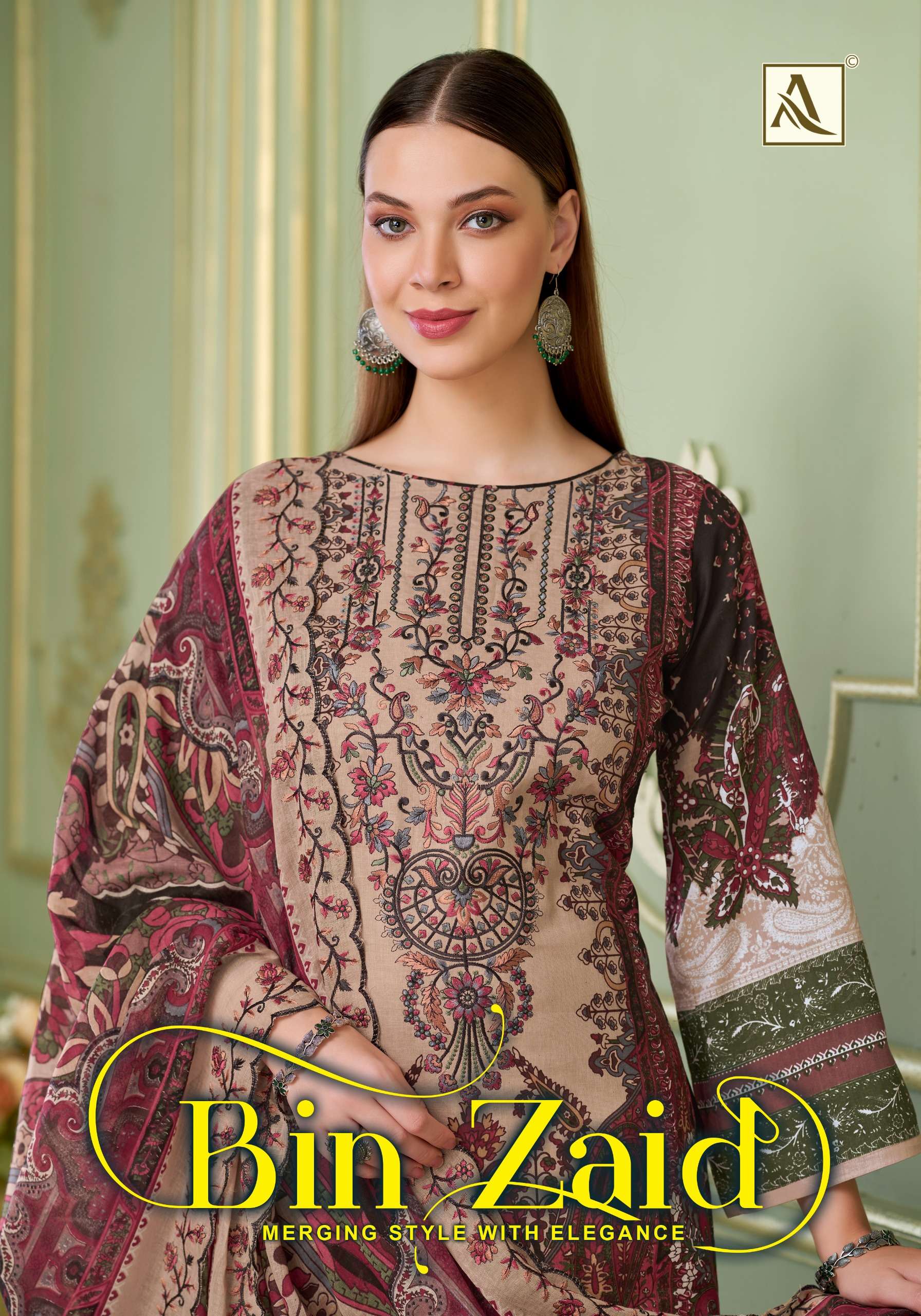 Alok Suit Bin Zaid Pure Cambric Cotton Wholesale Catalogue