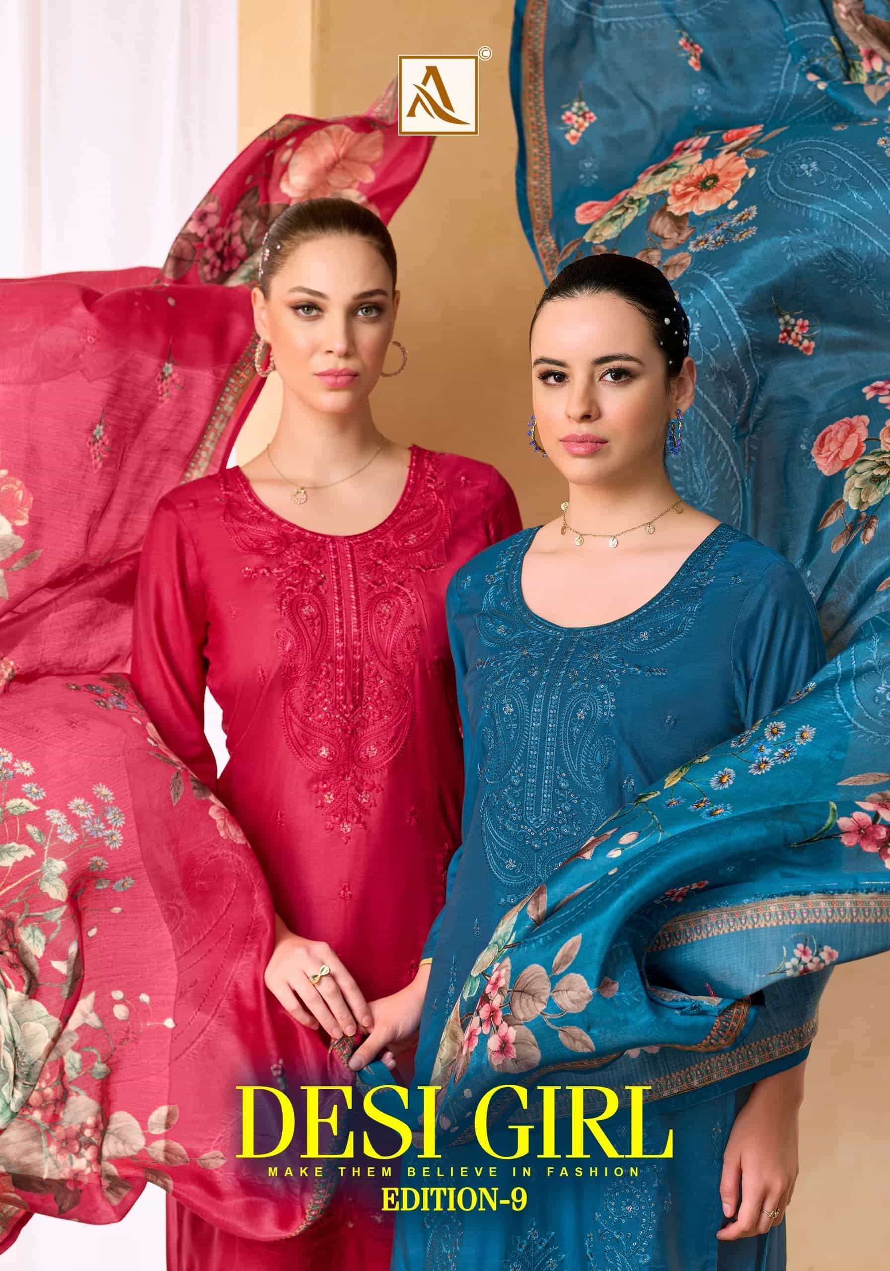 Alok Suit Desi Girl Vol-9 Viscose Muslin Collection