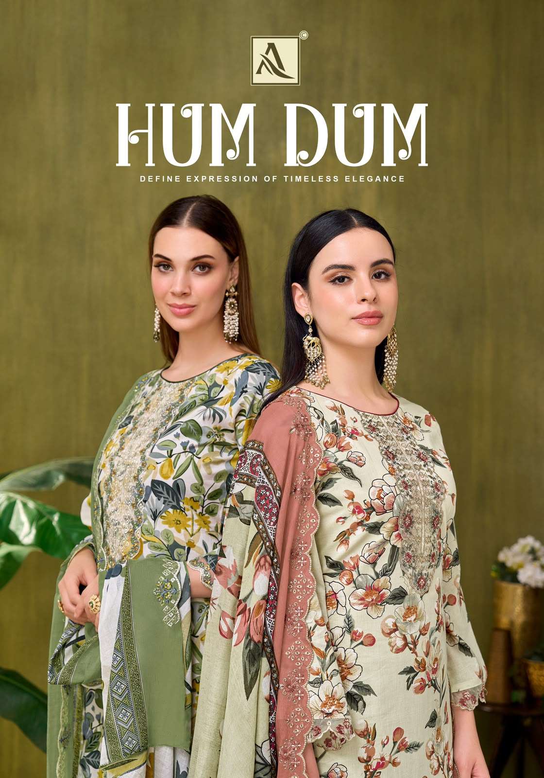 Alok Suit Hum Dum Pure Cambric Cotton Suit Wholesale Price 850 - Original Alok Suit - Hum Dum Collection - 6 Pcs Set