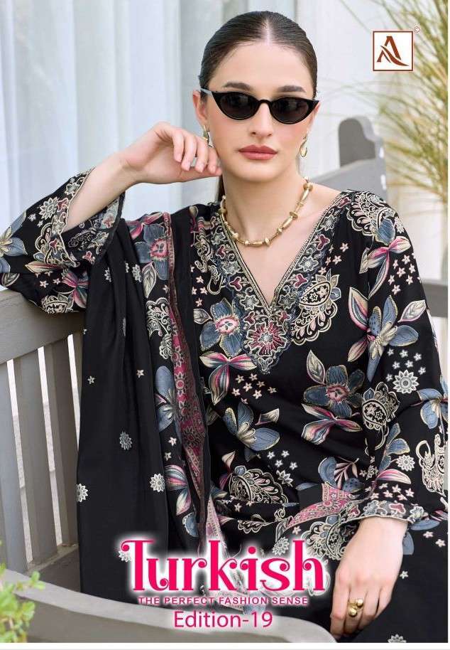 Alok Suit Turkish Vol-19 Pure Viscose Rayon Dress Material Wholesale Collection