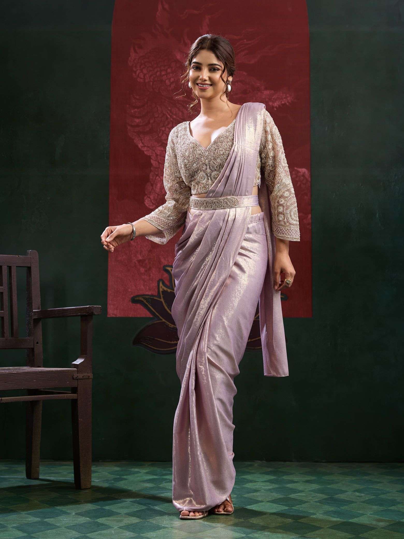 Amoha 102449 Party Wear Fancy Readymade Saree Wholesale Catalogue