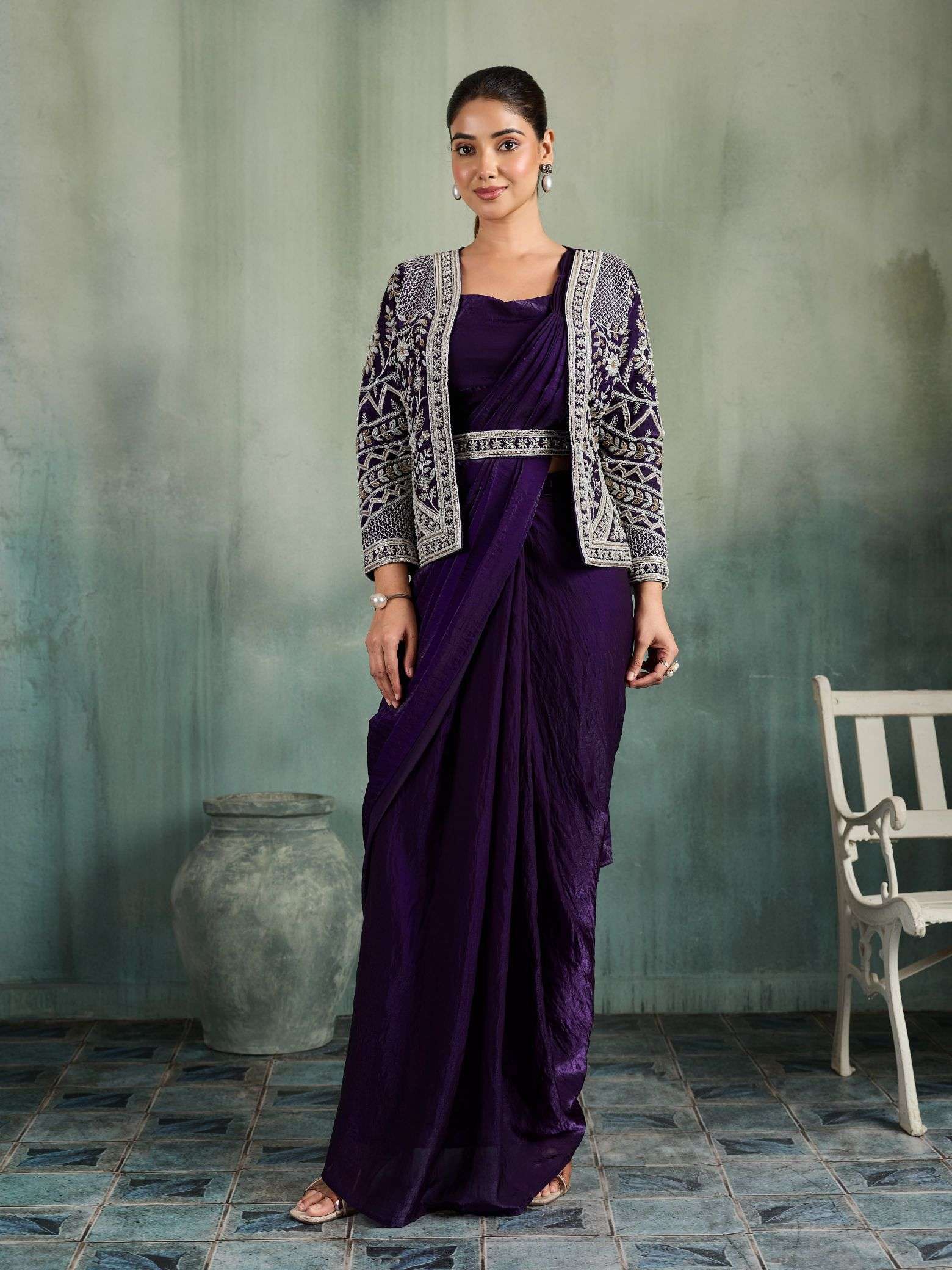 Amoha 525 Designer Saree Wholesale - 4 Pcs Set
