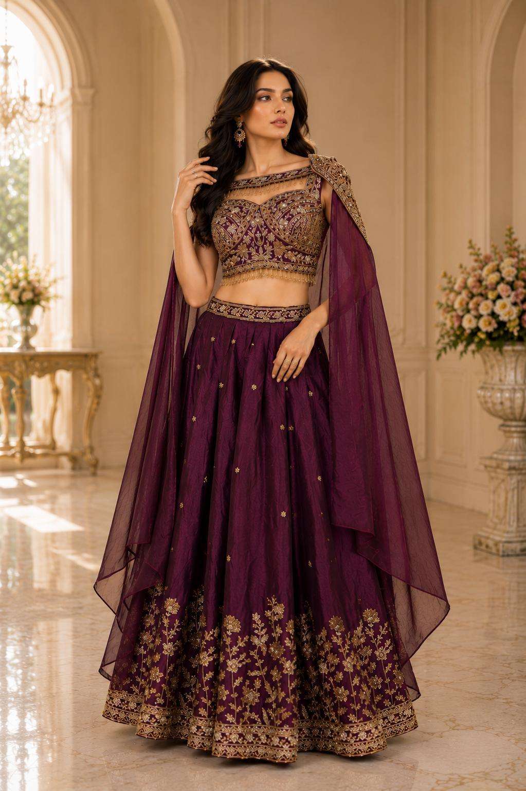 Amoha 539 Beads Work Lehenga Choli Wholesale Catalogue