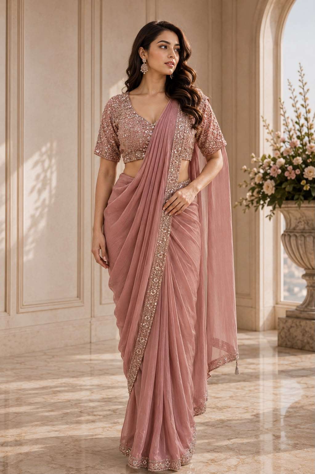 Amoha 572 Designer Party Wear Readymade Sarees Wholesale Collection