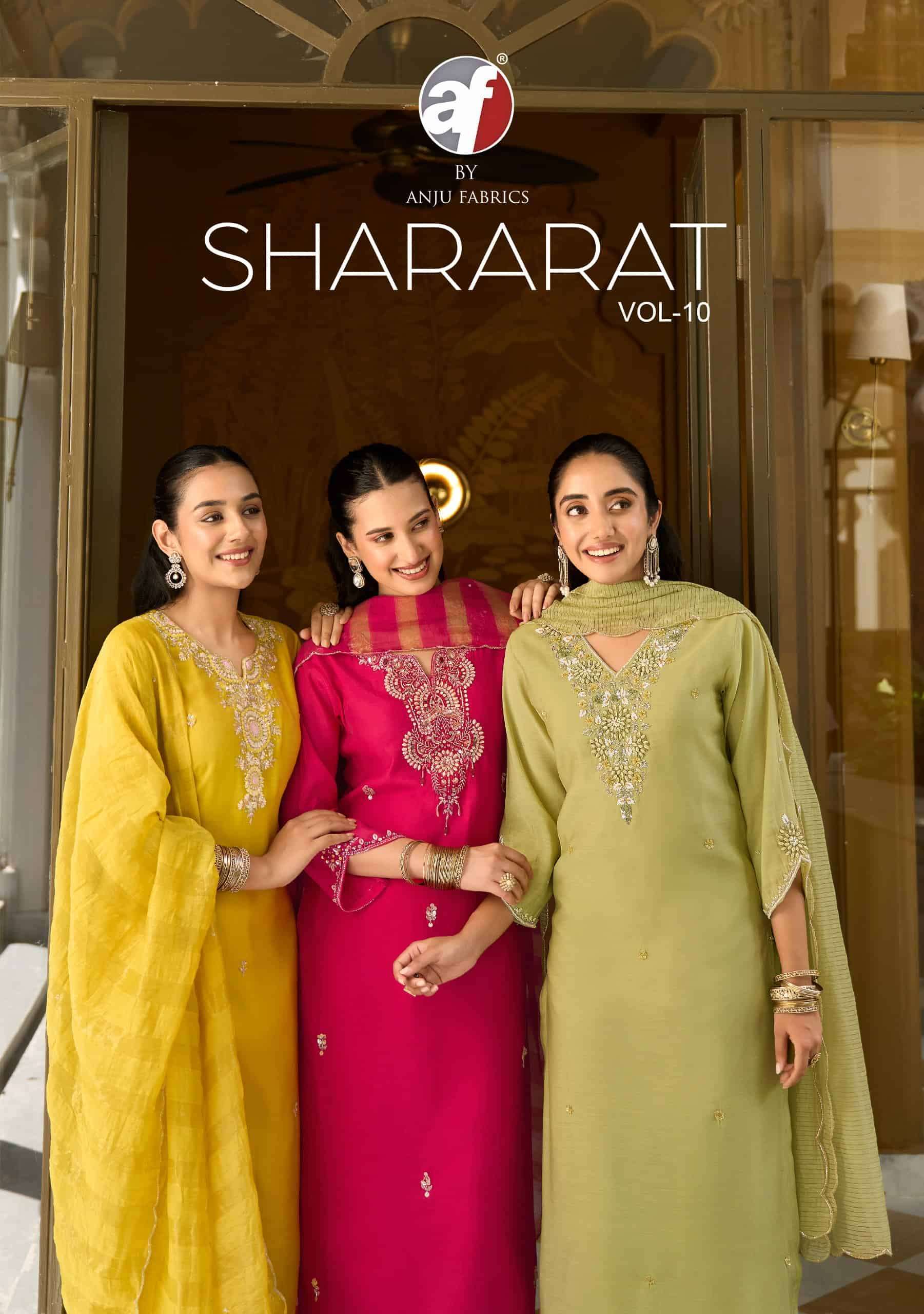 Anju Fabrics Shararat Vol 10 Readymade Kurti Suit Wholesale