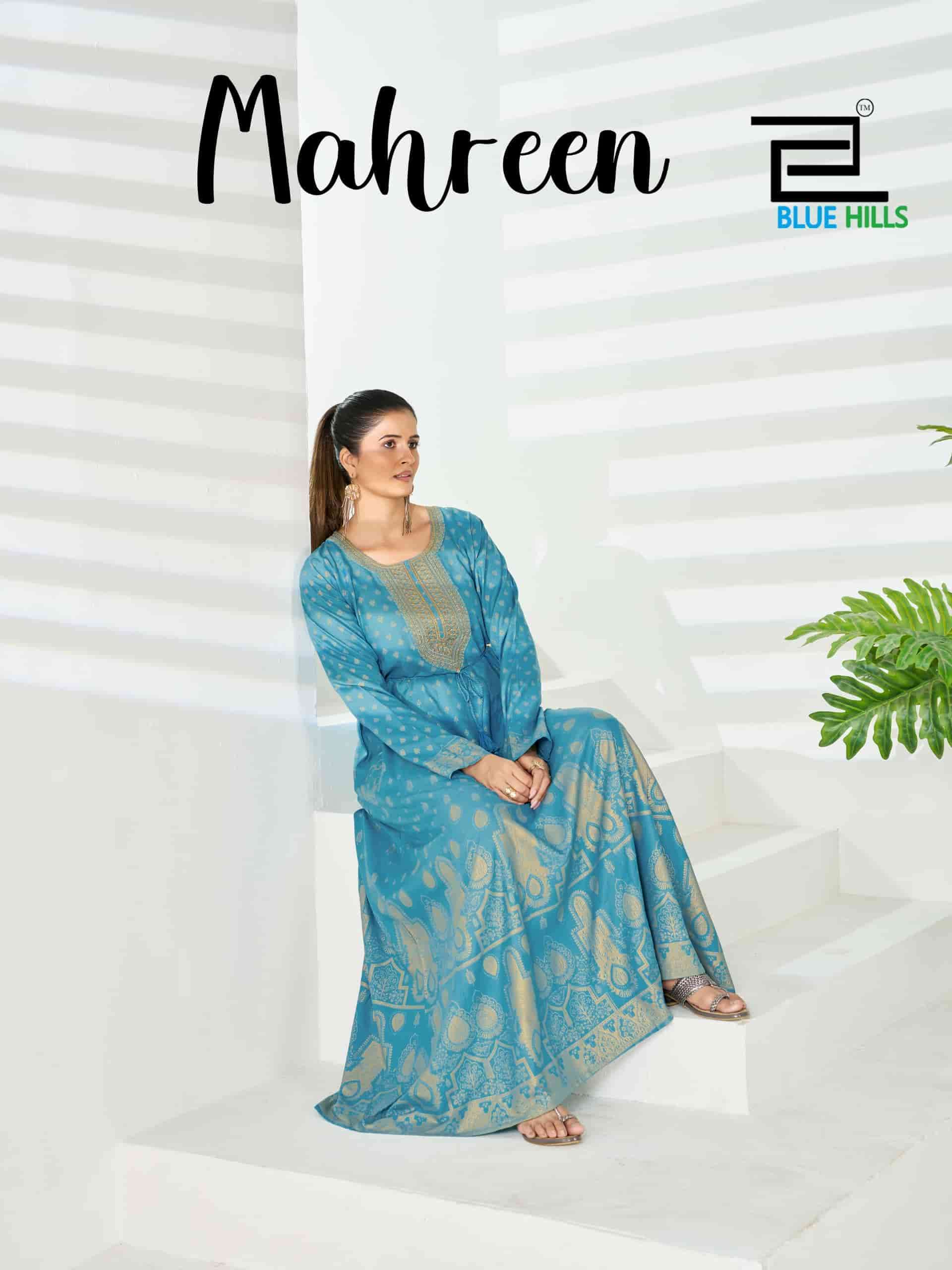 Blue Hills Mahreen Anarkali Long Gown Wholesale Price - 6 Pcs Set Rate 700 - M to 10XL Big Size