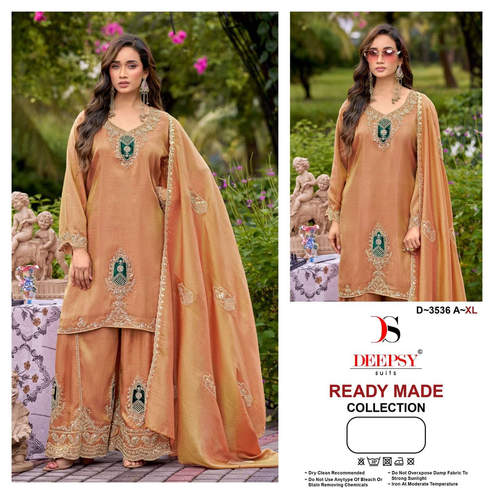 Deepsy Suit 3536 Tissue Readymade Suit Wholesale - 4 Pcs Set - Rate 2499