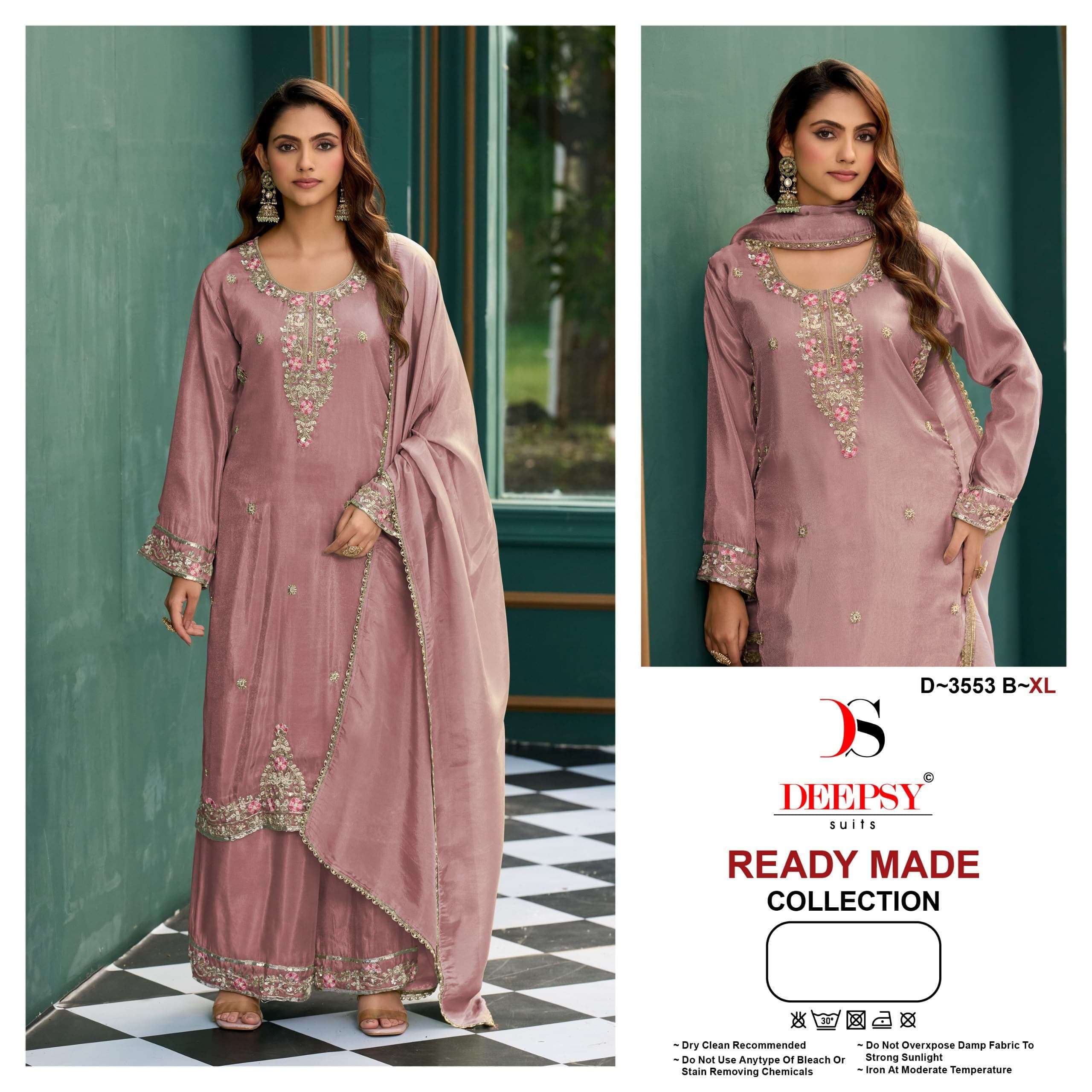 Deepsy Suit 3553 Viscose Tissue Beads Work Readymade Wholesale Catalogue