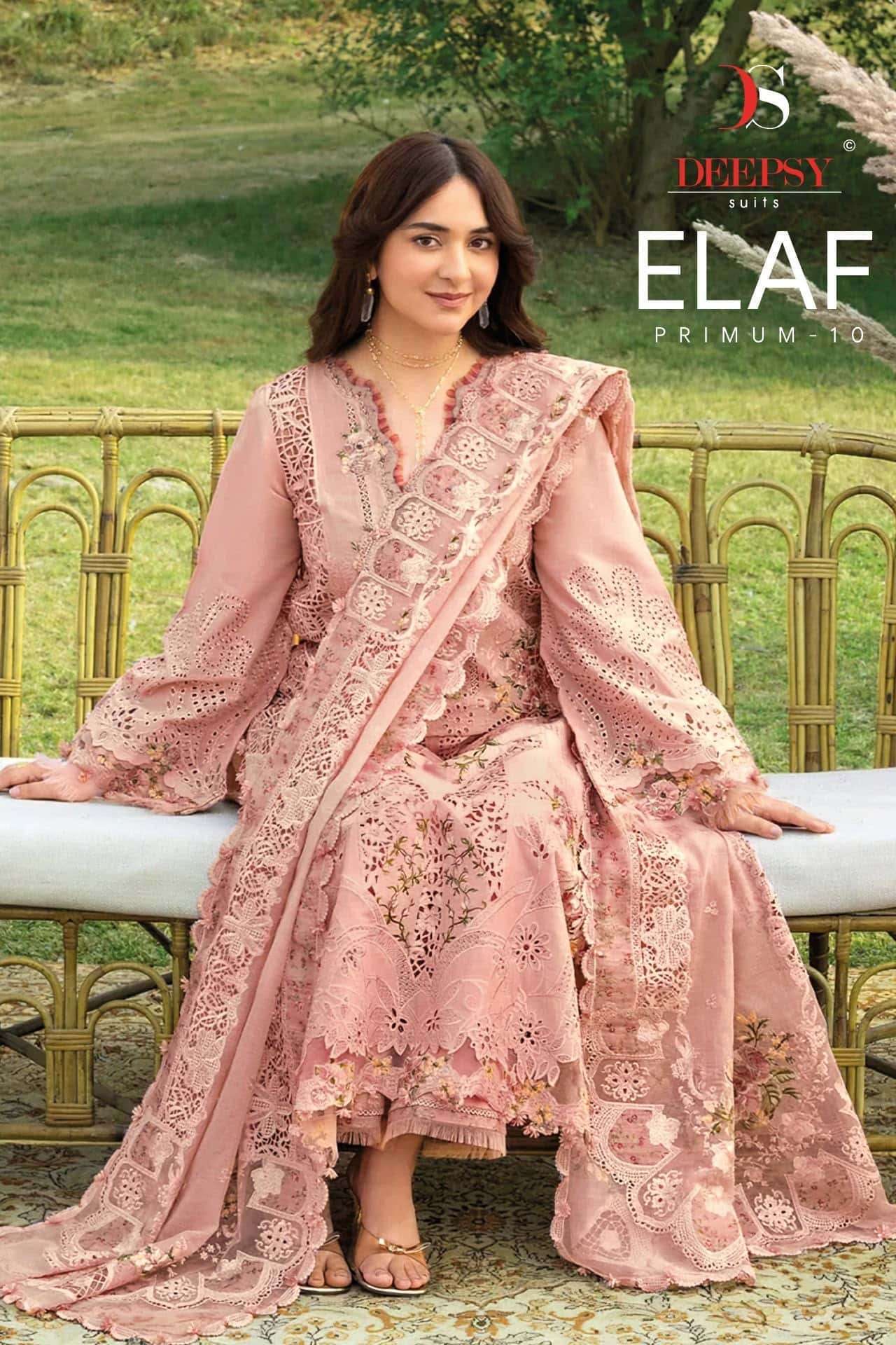 DEEPSY SUIT ELAF PREMIUM VOL 10 PURE COTTON SELF EMBROIDERY SUIT WHOLESALER BEST RATE DEALER 