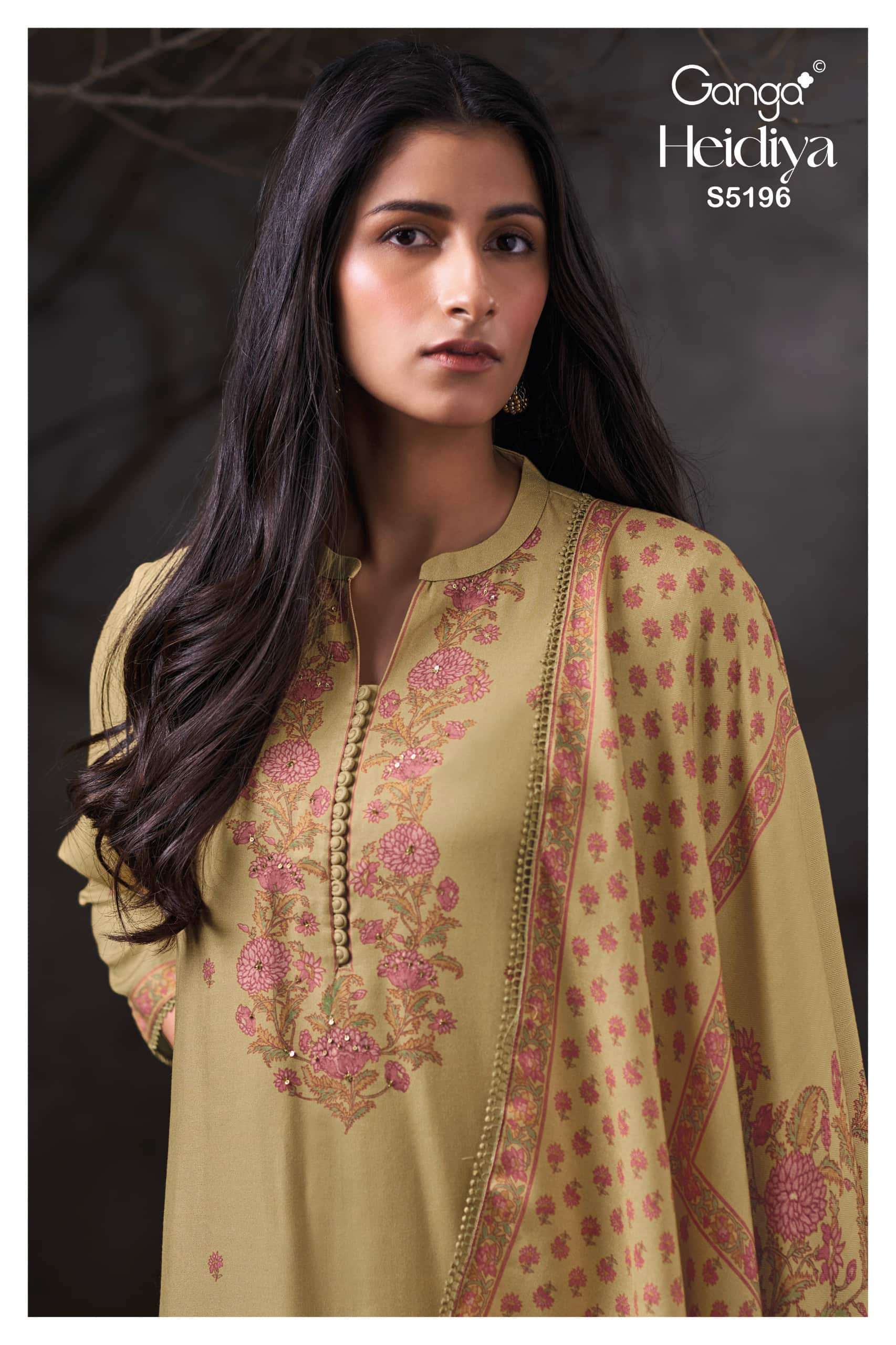 Ganga Fashion Heidiya 5196 Pure Wool Pashmina Wholesale Catalogue