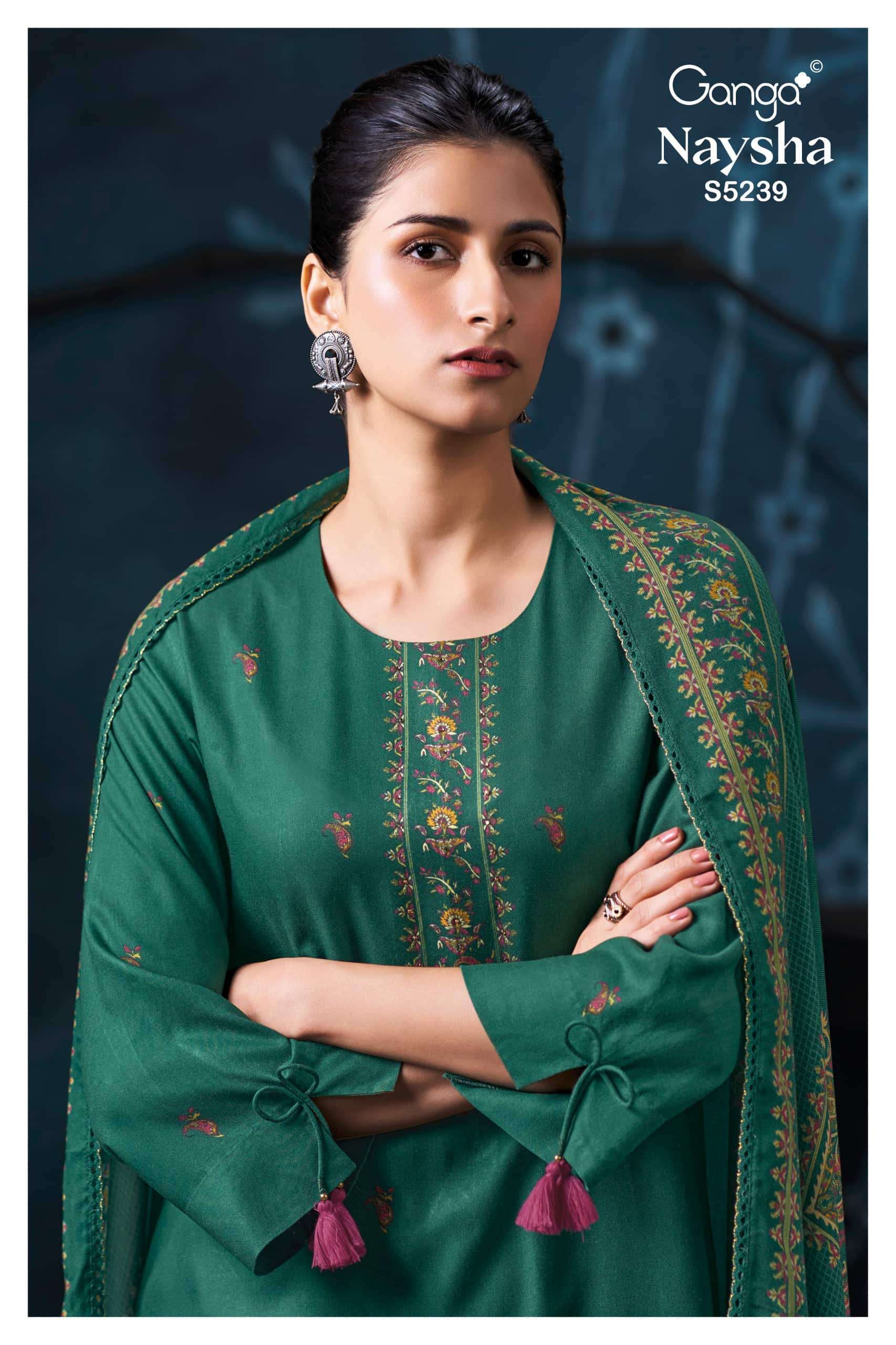 Ganga Fashion Naysha 5239 Premium Wear Winter Suit Wholesale Catalogue