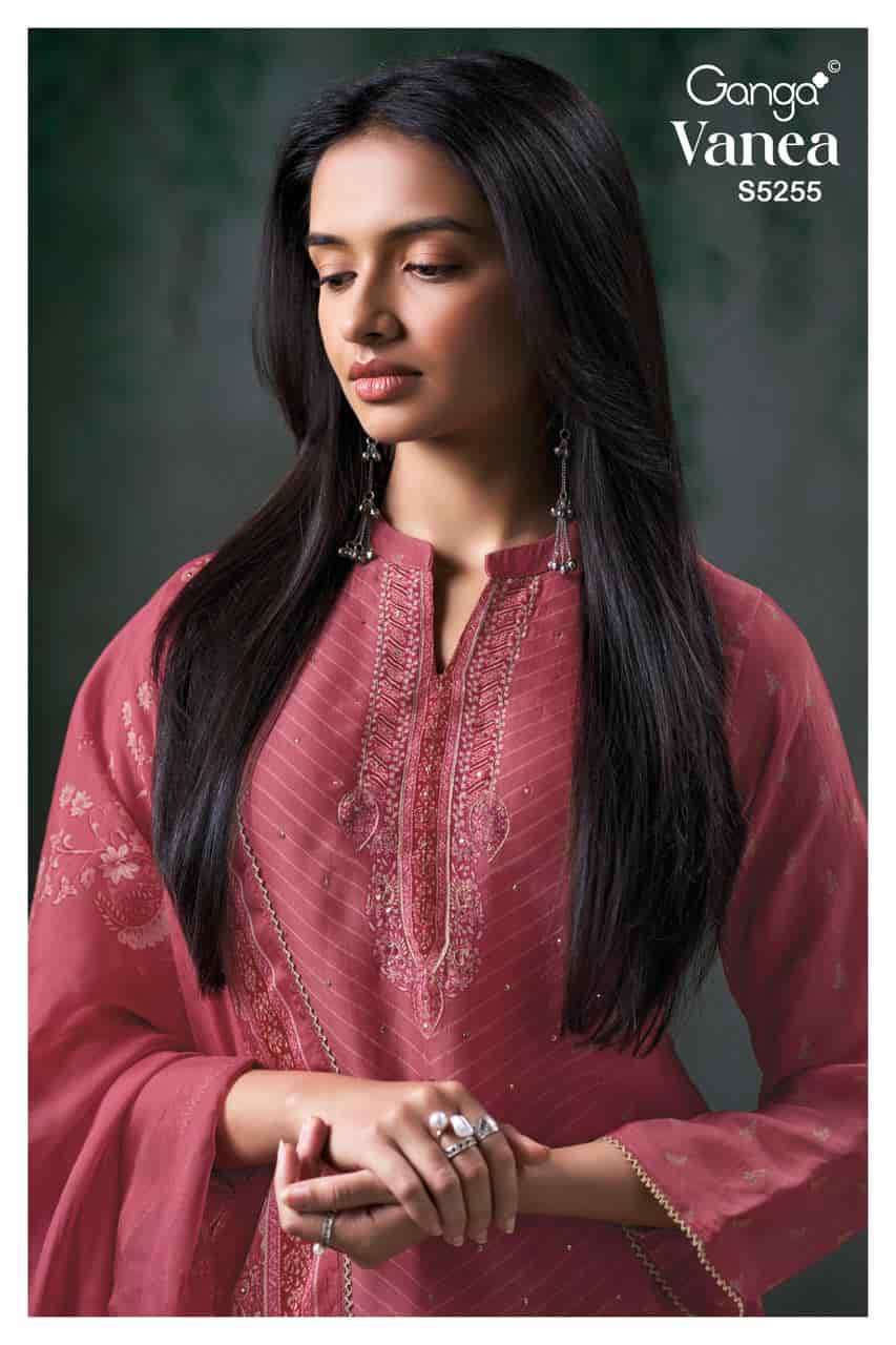 GANGA FASHION VANEA 5255 COLORS VISCOSE ORGANZA SALWER KAMEEZ BEST RATE 