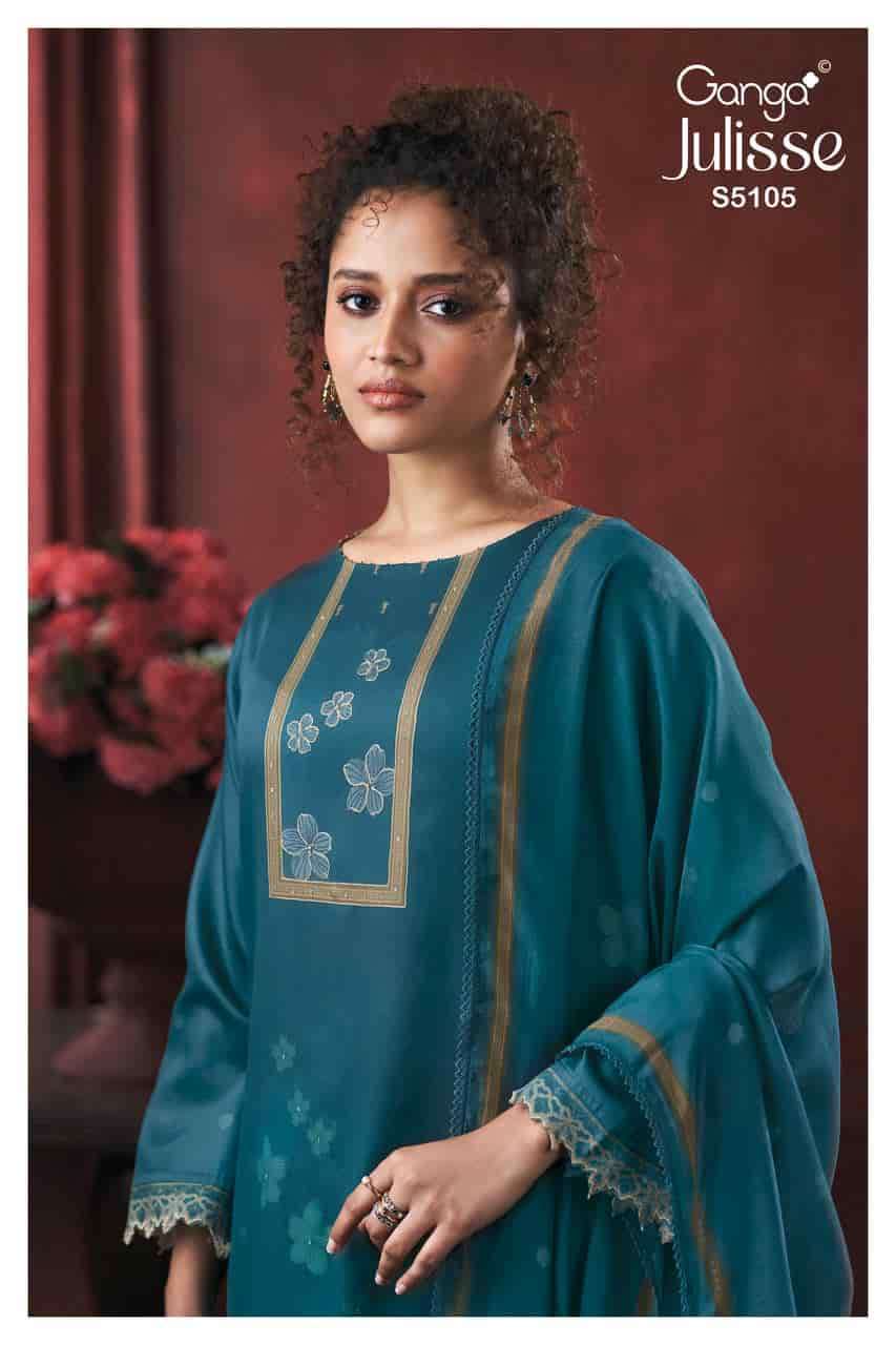 GANGA JULISSE 5015 PREMIUM COTTON SATIN PRINTED SALWER KAMEEZ BEST RATE DEALER 