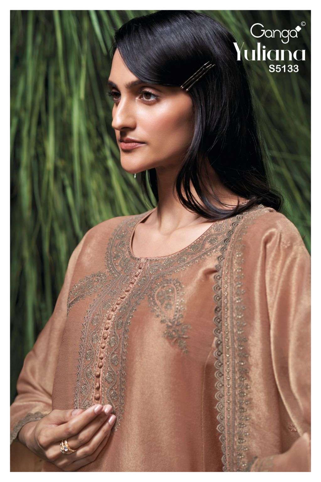 Ganga Yuliana 5133 Bemberg Silk Salwar Suit Wholesale - 2 Pcs Set - Rate 2650