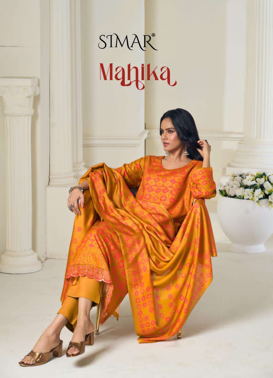 Glossy Simar Mahika Viscose Pashmina Collection Wholesale Catalogue Original Maajisa Fashion Surat