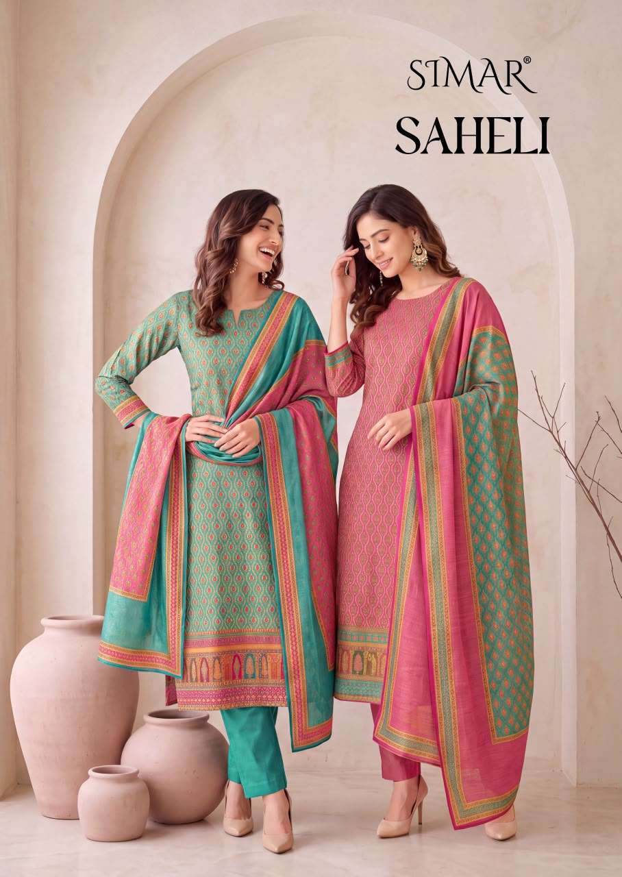 Glossy Simar Saheli Fancy Jacquard Wholesale Catalogue