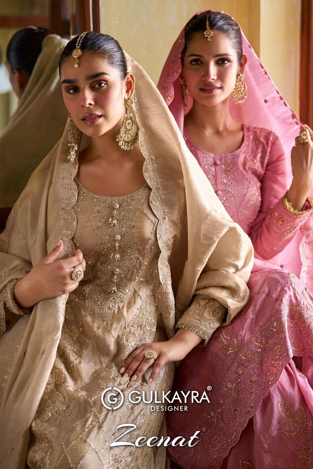 Gulkayra Designer Zeenat Pure Simmer Silk With Heavy Embroidery Work And Handwork Designer Dress Material Catalogue Wholesale Collection