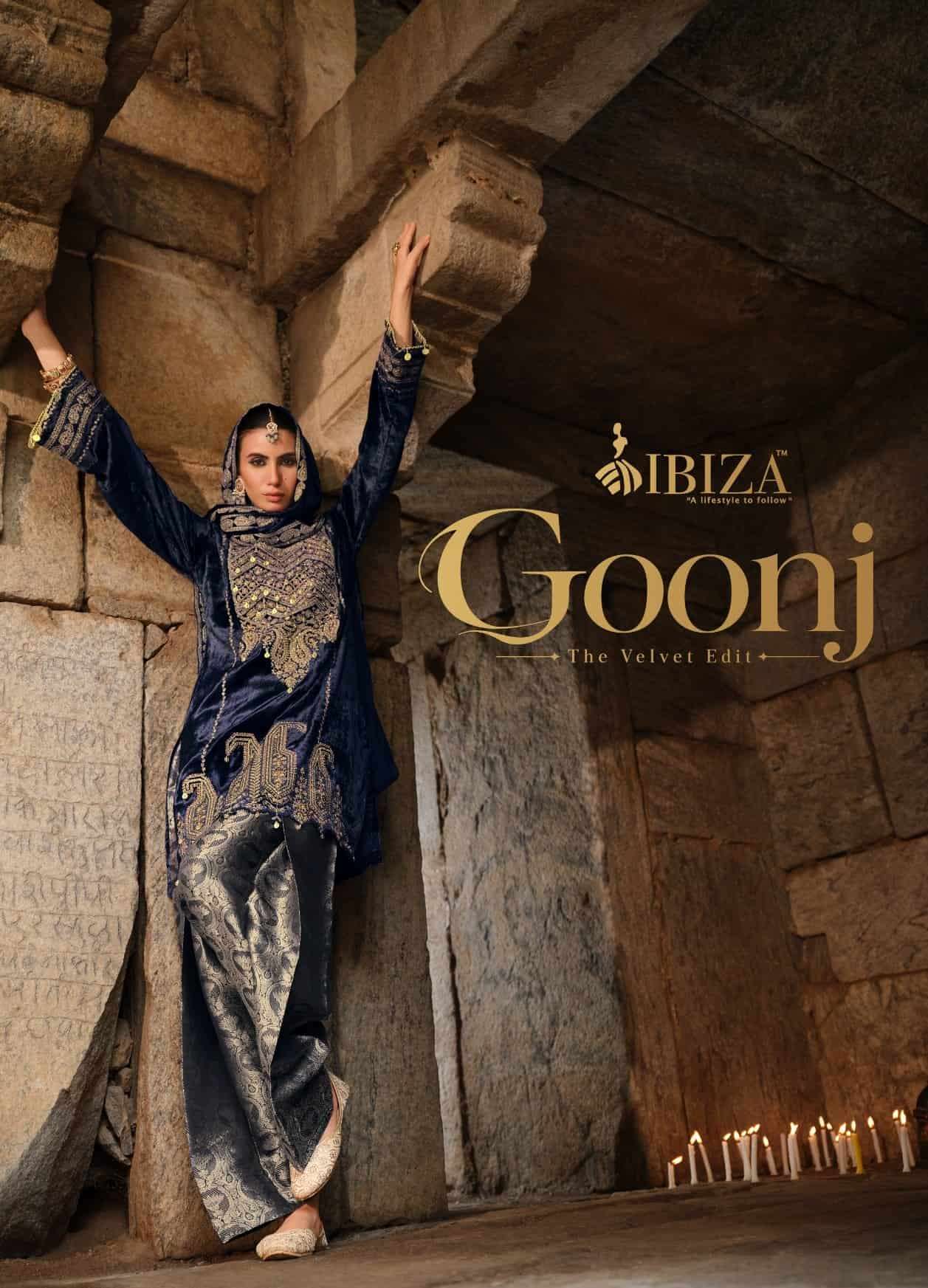 Ibiza Goonj Premium Velvet Collection Party Wear Suit Wholesale Catalogue