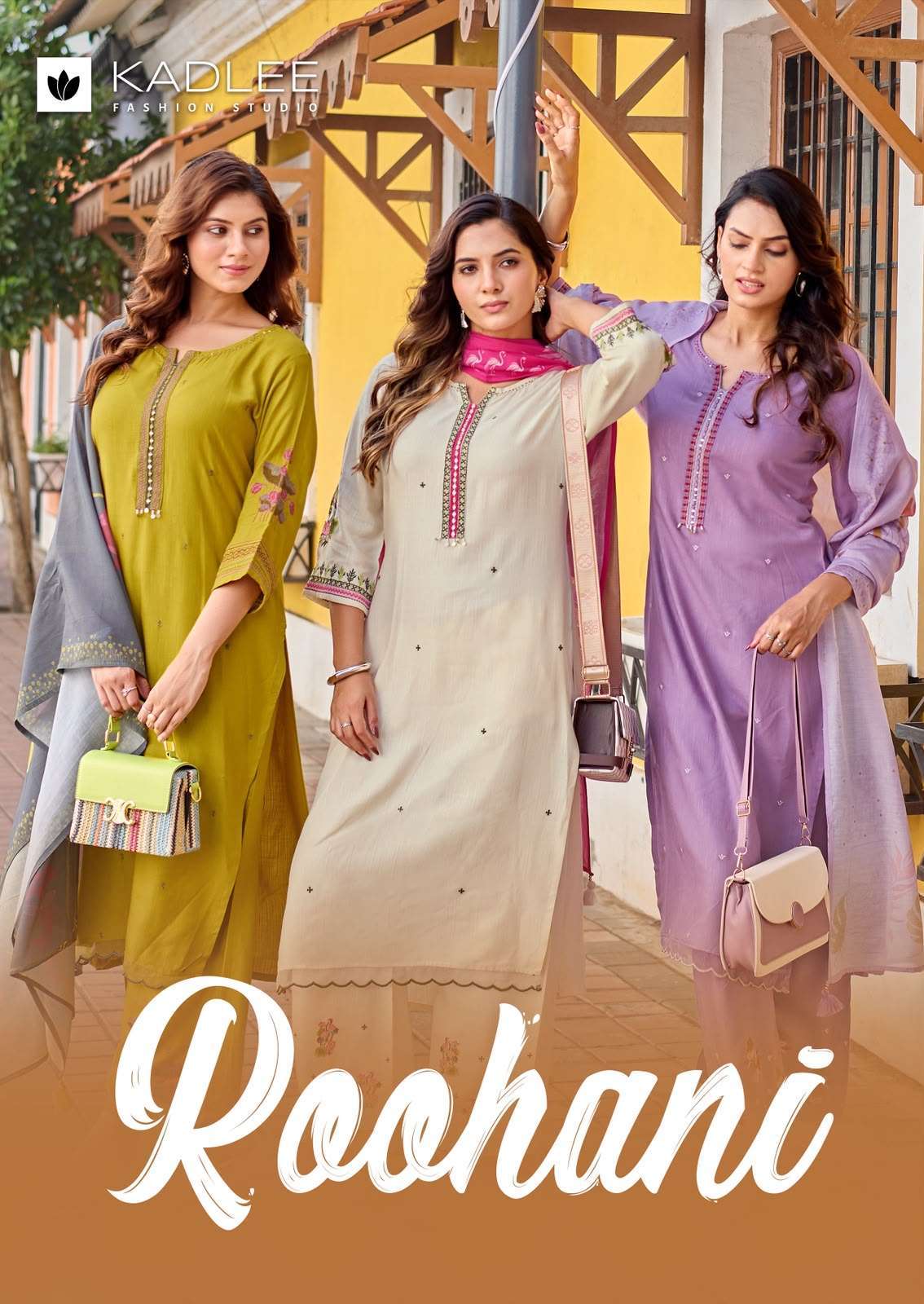 Kadlee Roohani Readymade 3 Pcs Palazzo Set - Rate 1095