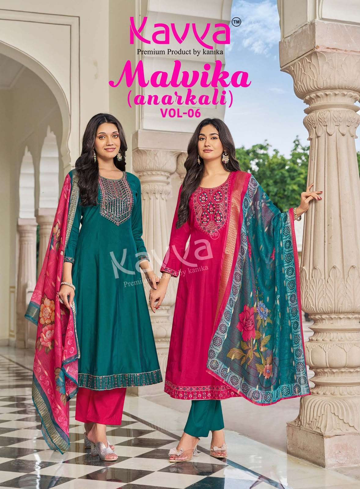 Kavya Malvika Vol 6 Anarkali Readymade Roman Silk Kurti Wholesale Price Rs.775 | 10 Pcs Set - Original Kavya Brand | Maajisa Fashion Surat