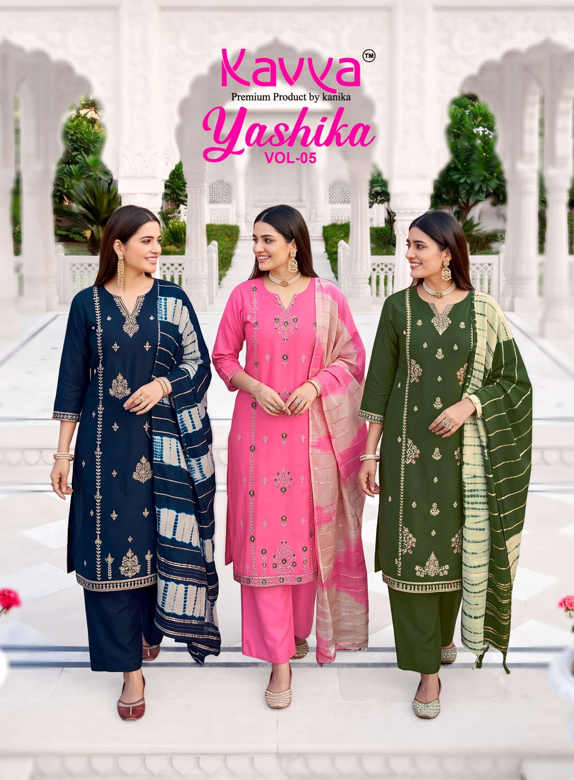 Kavya Yashika Vol 5 Readymade Fancy Kurti Bottom Dupatta Wholesale Catalogue