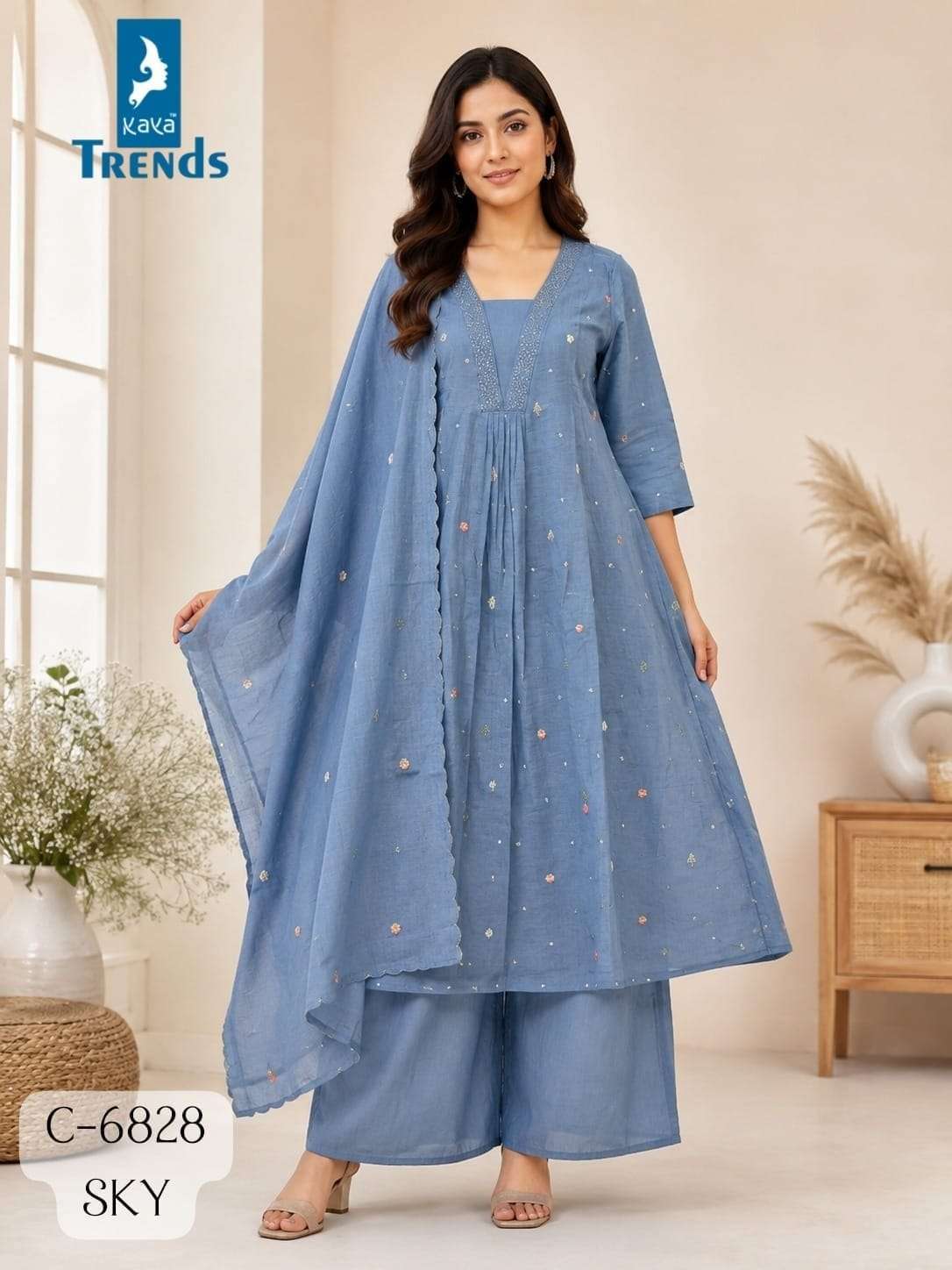 KAYA 6828 MAL CRUSH HEAVY EMBROIDERD READYMADE SALWER KAMEEZ BEST RATE 