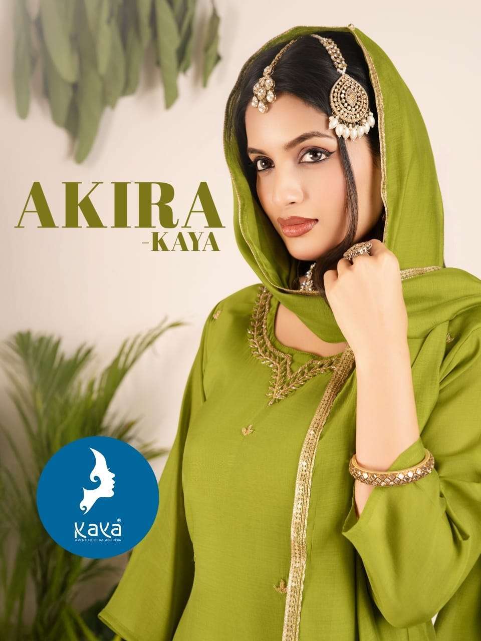 KAYA AKIRA MULL CHANDERI READYMADE 3 PCS SET WHOLESALER BEST RATE DEALER 