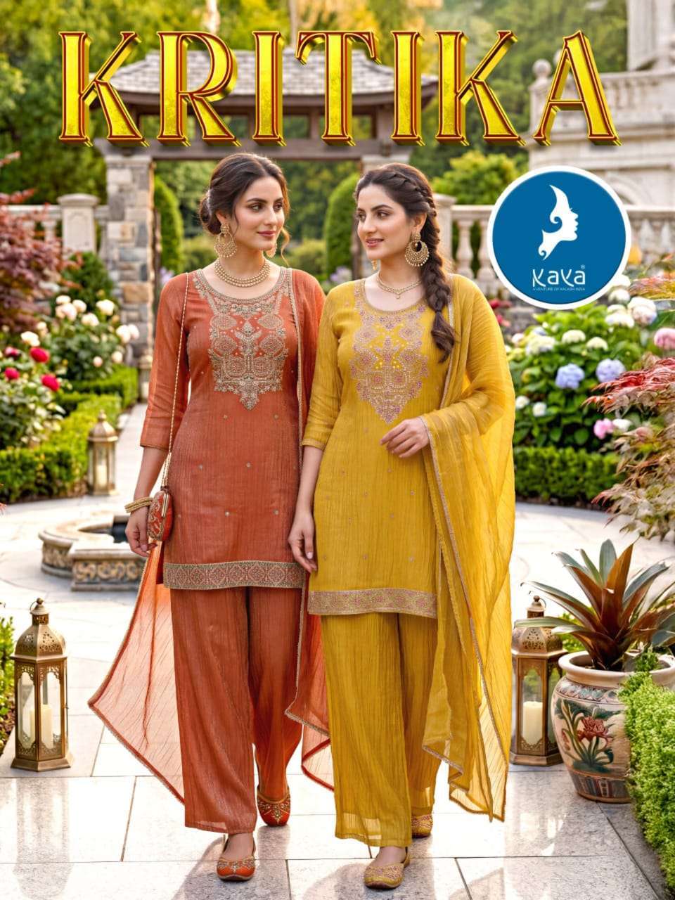 Kaya Kritika Pure Salsa Fabric With Heavy Embroidery Work And Handwork Designer Readymade 3 Pcs Suit Catalogue Wholesale Collection