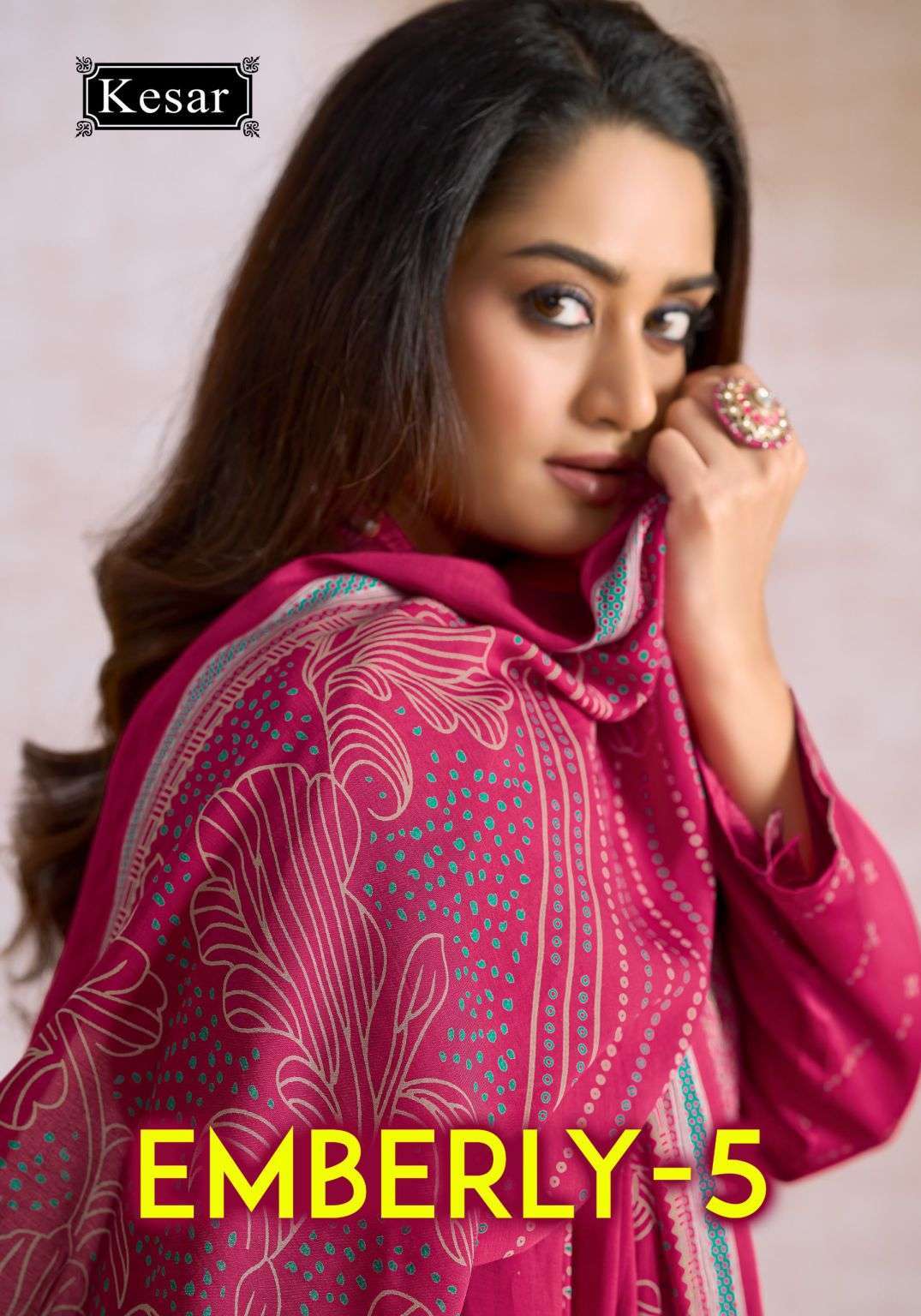 Kesar Emberly Vol-5 Pure Gaji Satin Bandhani Print With Mirror Handwork And Patch Work Designer Dress Material Catalogue Wholesale Collection