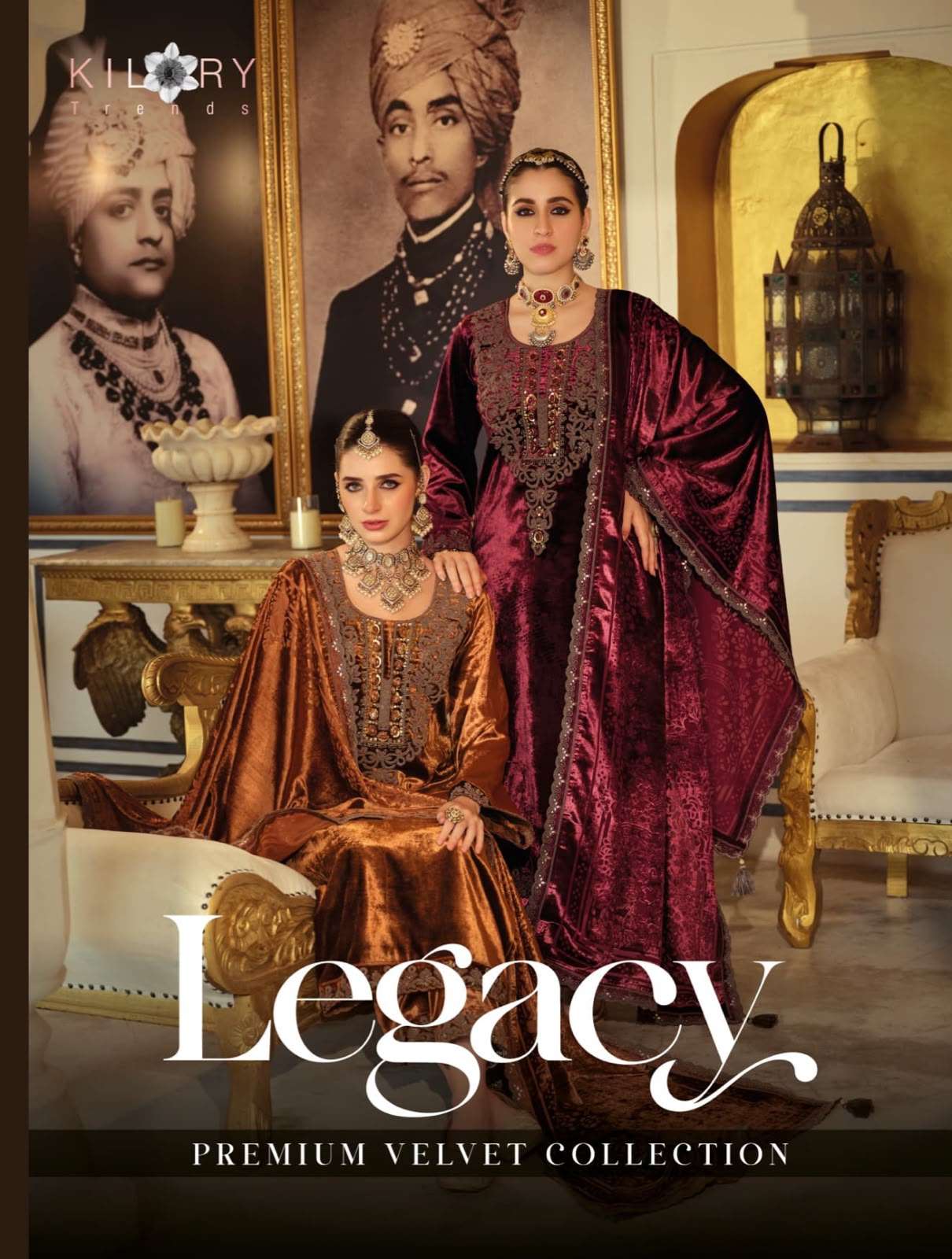 Kilory Trendz Legacy Pure Velvet Suit Wholesale Catalogue