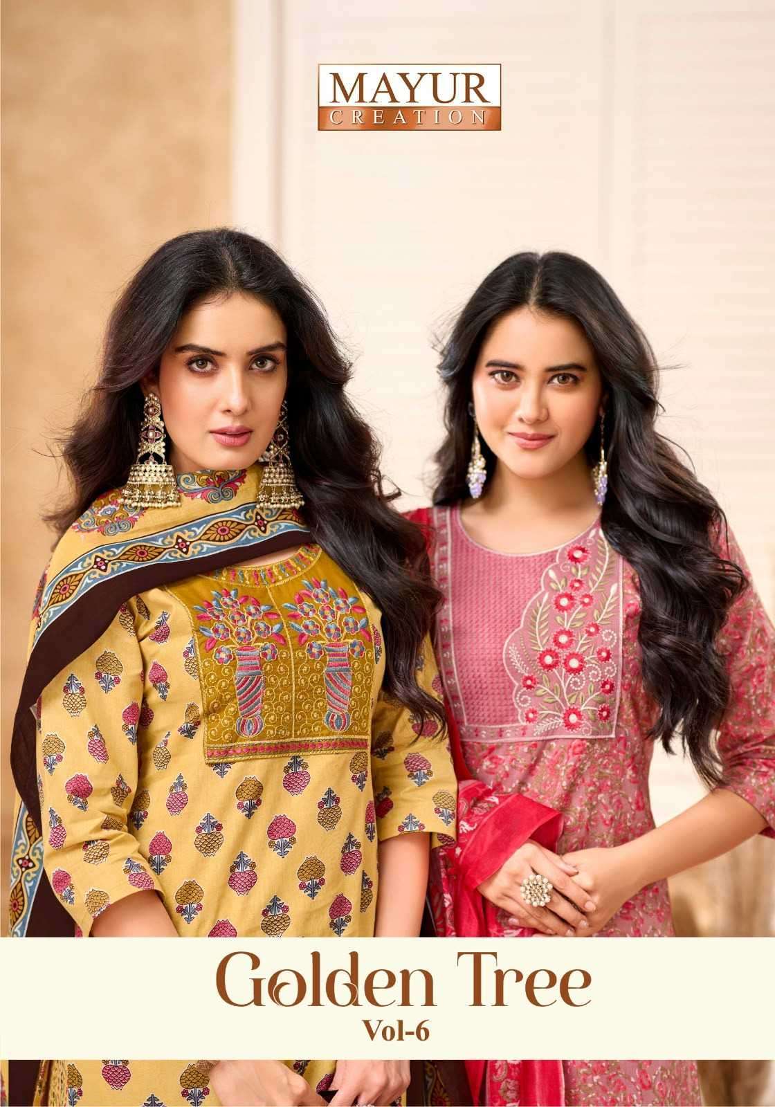 Mayur Creation Golden Tree Vol-6 Cotton Printed Readymade Kurti Collection Wholesale Catalogue Original Maajisa Fashion Surat