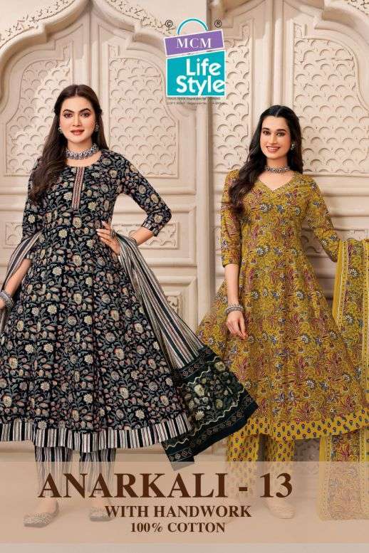 Mcm Lifestyle Anarkali Vol-13 Cotton Printed Anarkali Style Readymade Kurti Collection Wholesale Catalogue Original Maajisa Fashion Surat