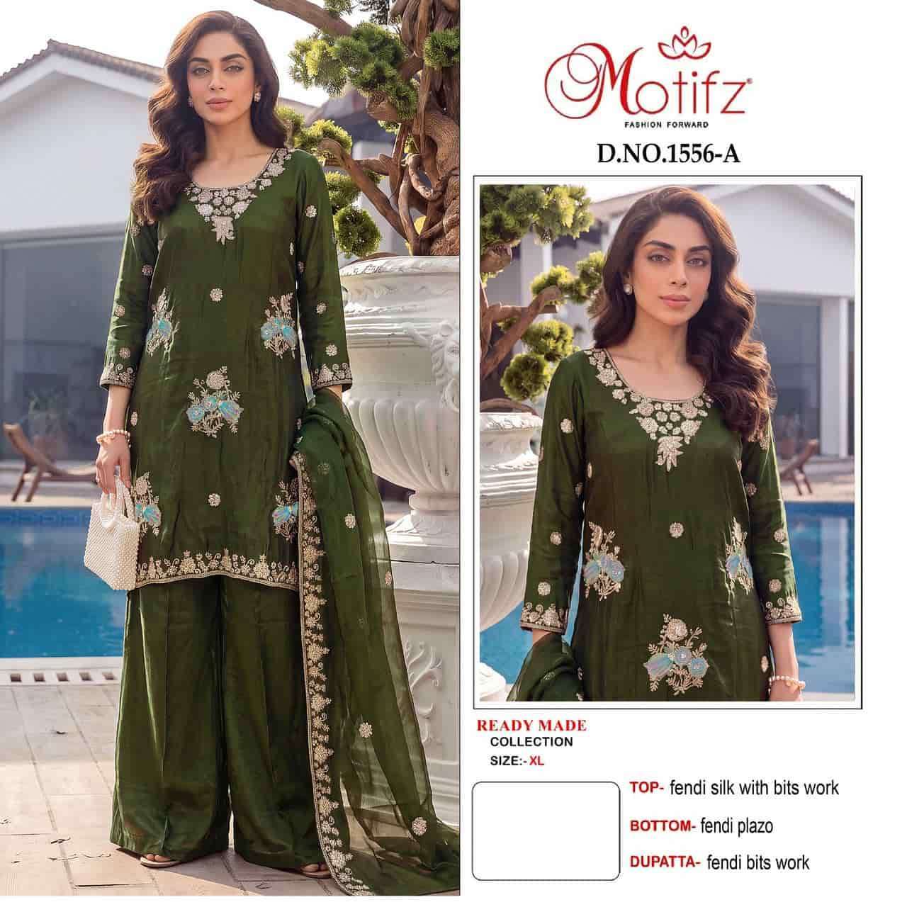 Motifz 1556 Fendi With Embroidered Work Readymade Wholesale Catalogue