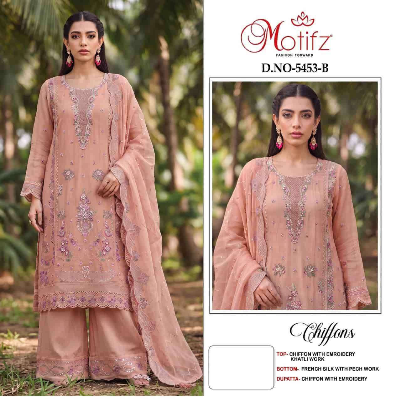 Motifz 5453 Chiffon Embroidered Wholesale Catalogue