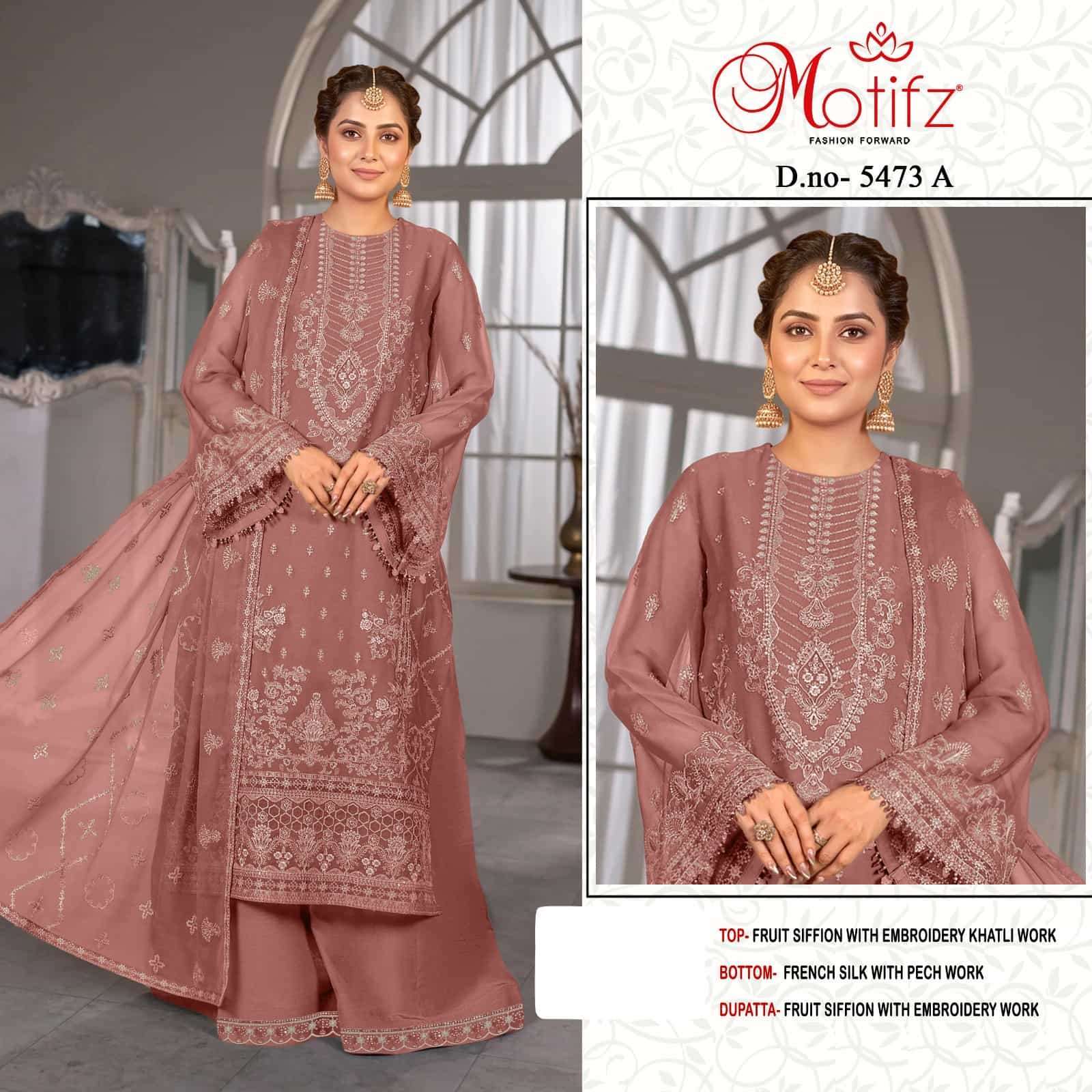 Motifz 5473 Chiffon Premium Designer Fancy Chiffon Collection Wholesale