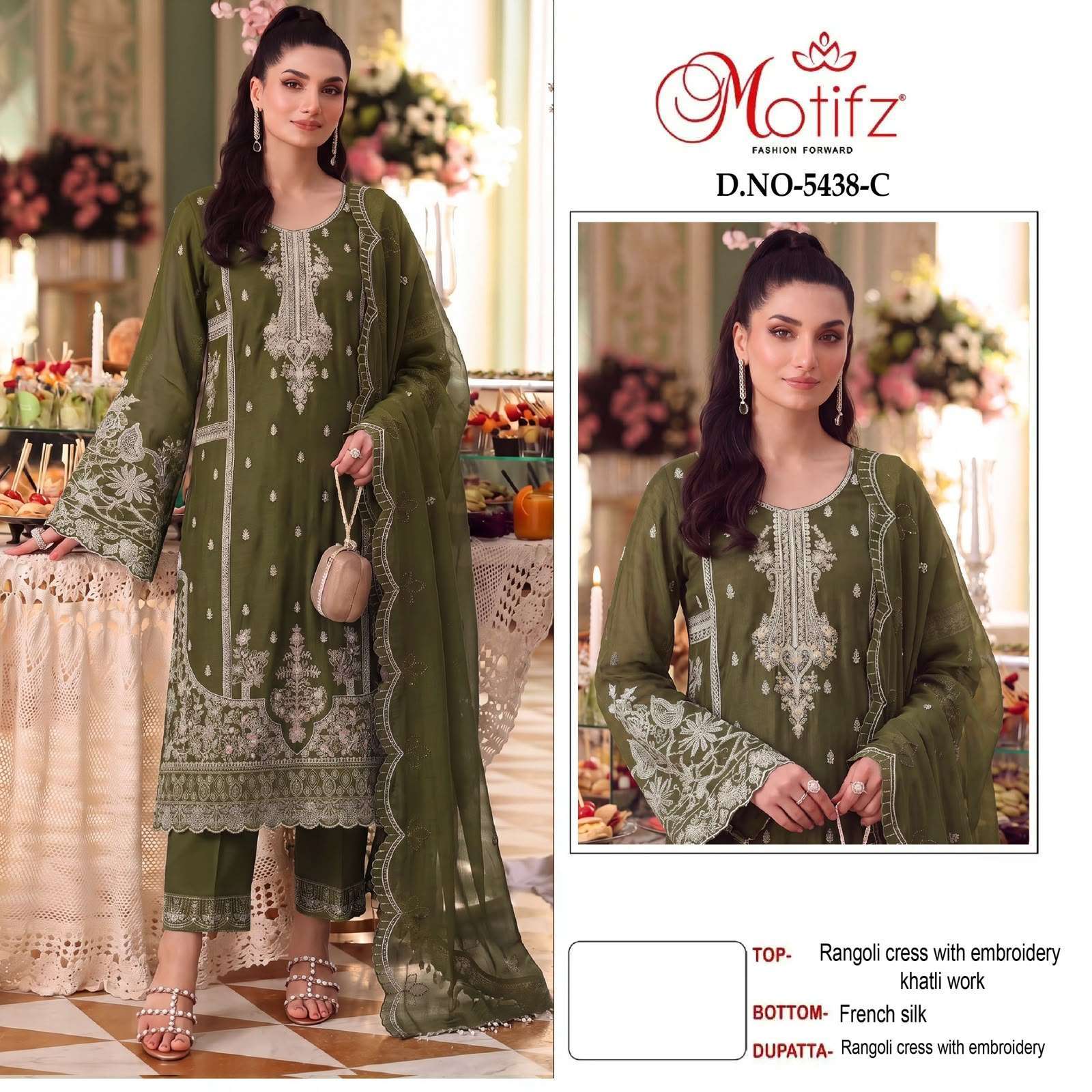 MOTIFZ D 5438 COLORS DESIGNER PAKISTANI DRESS NEW COLLECTION BEST RATE DEALER 