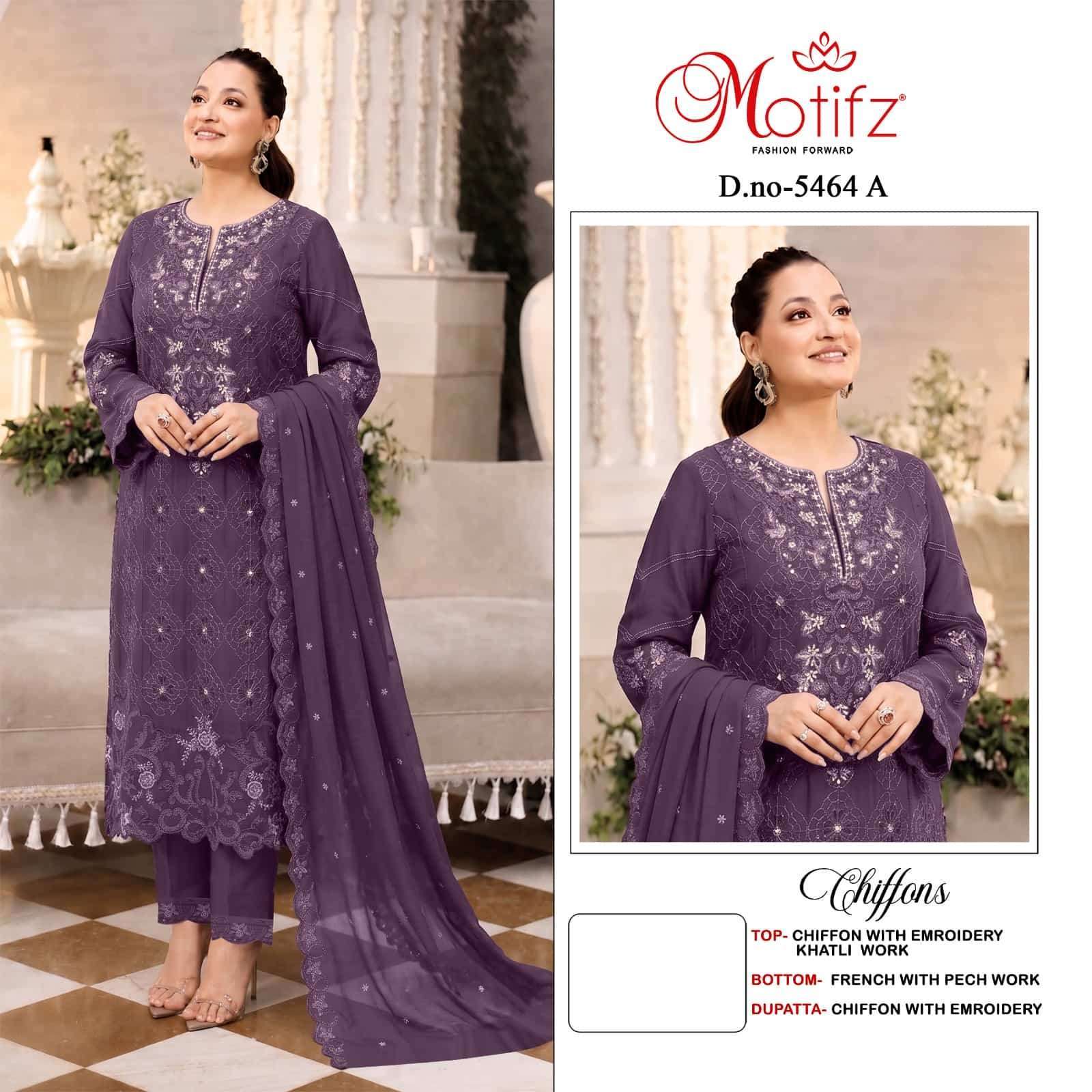 MOTIFZ D 5464 CHIFFON WEDDING PAKISTANI DRESS EXPORTERS 