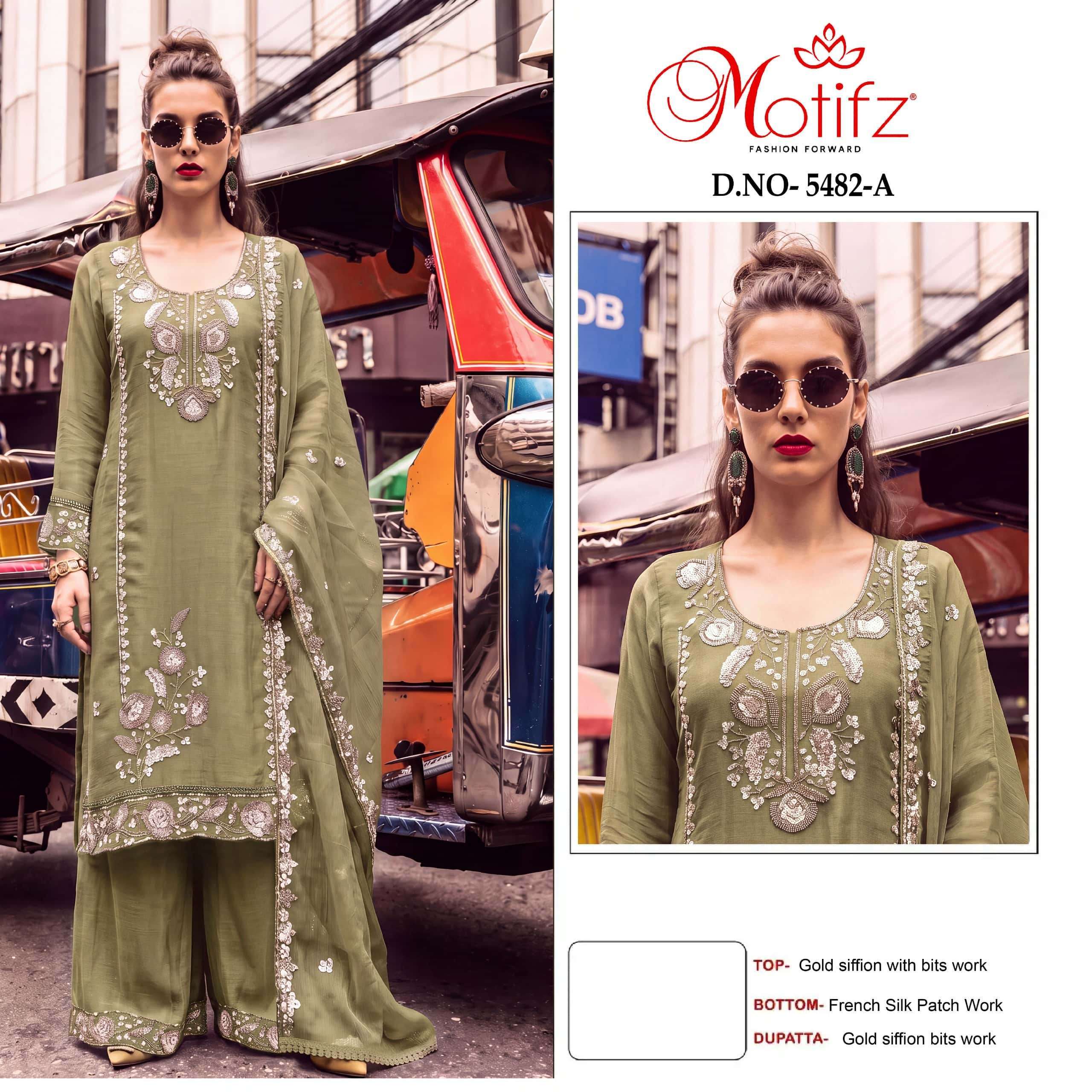 MOTIFZ D 5482 ABCD PAKISTANI SALWER KAMEEZ BEST RATE DEALER  