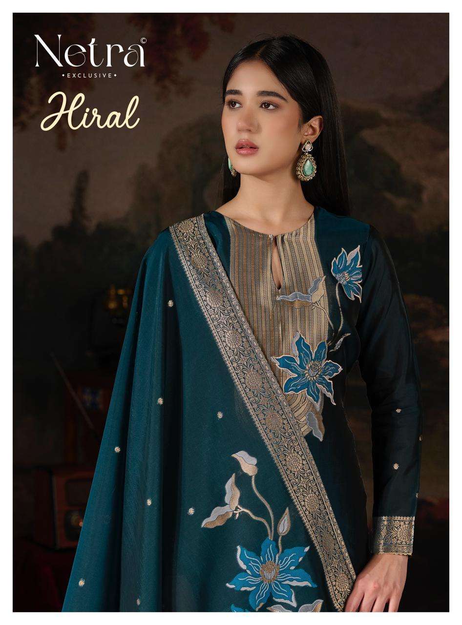 Netra Hira Woven Silk Pure Woven Silk With Heavy Zari Weaving Designer Dress Material Catalogue Wholesale Collection