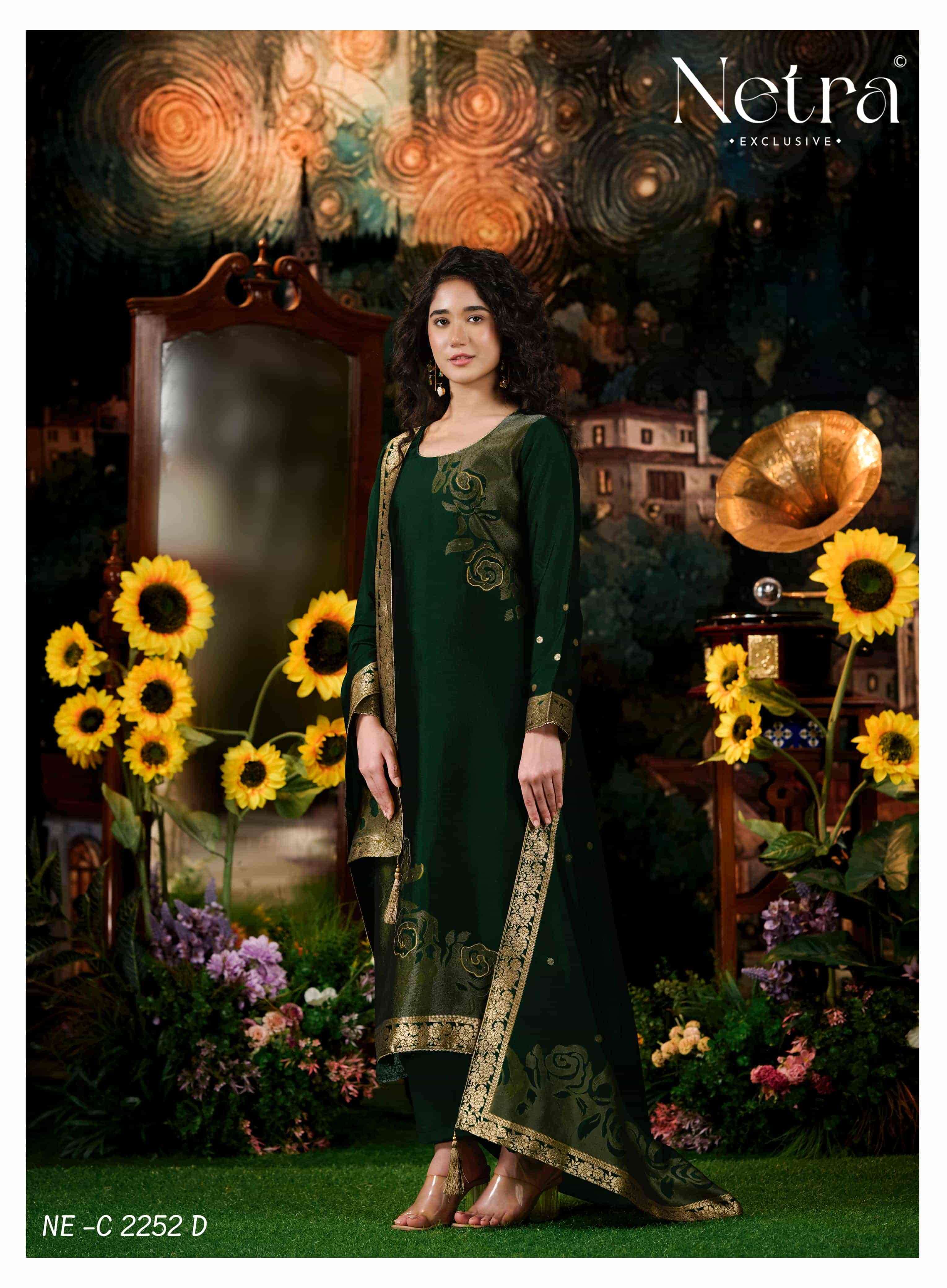 NETRA HIVA VOL 2 PURE WOVEN SILK LADIES SUIT CATALOG SUPPLIER 2026