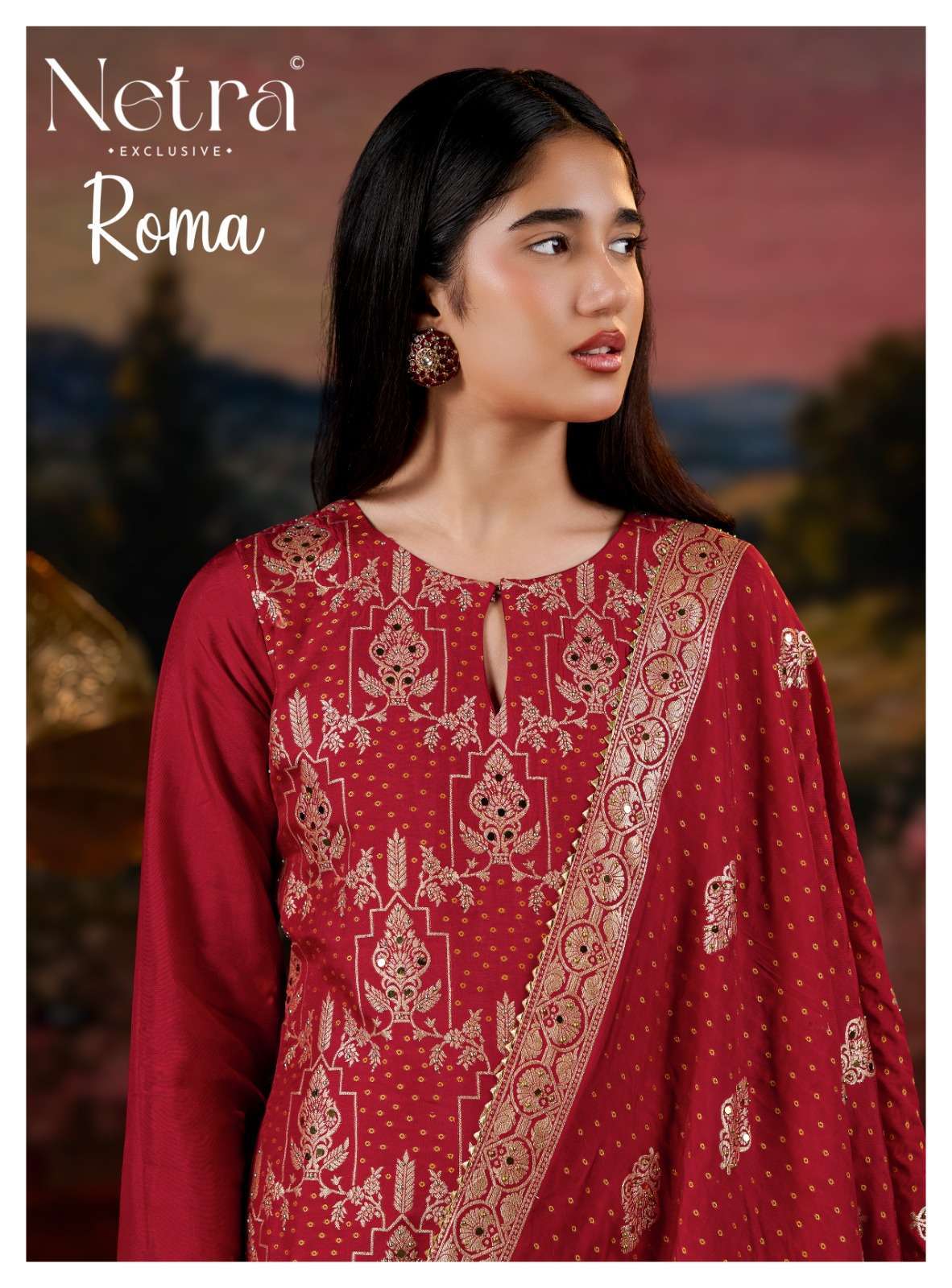 Netra Roma Pure Bemberg Silk Suit Wholesale Catalogue