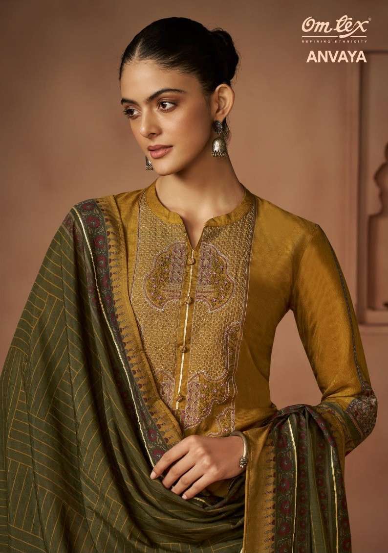 Omtex Anvaya Silk Salwar Suit Wholesale - 3 Pcs Set - Rate 2595