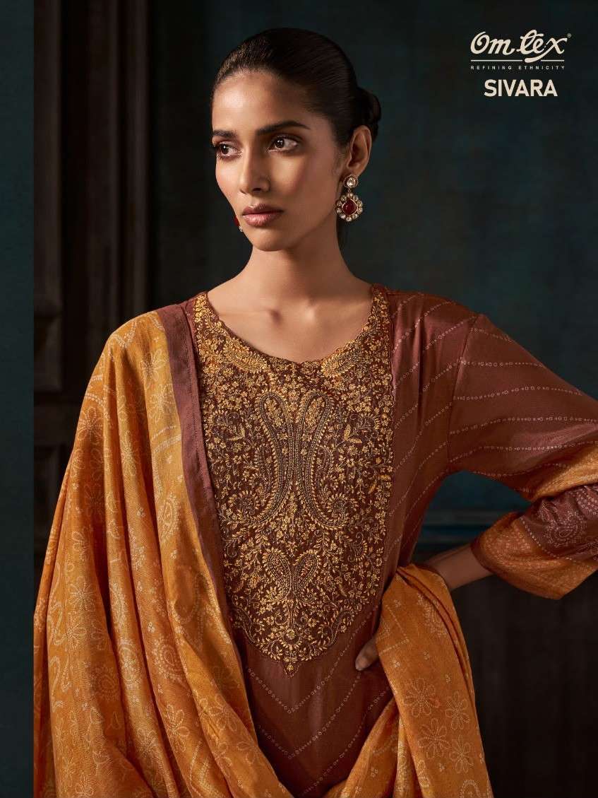 OMTEX SIVARA EMBROIDERED PATCH WORK PRINTED SALWER KAMEEZ BEST RATE DEALER 