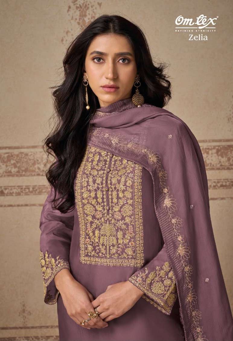 Omtex Zelia Silk Embroidered Salwar Suit Collection Wholesale Catalogue Original Maajisa Fashion Surat