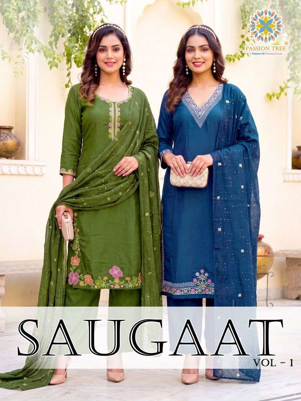 Passion Tree Saugaat Vol-1 Mal Chaneri Readymade Suit Collection Wholesale Catalogue Original Maajisa Fashion Surat