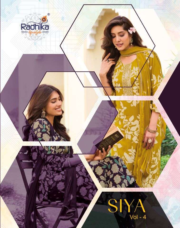 Radhika Lifestyle Siya Vol 4 Rayon Printed Readymade Designer Salwar Kameez Catalogue Wholesale Collection