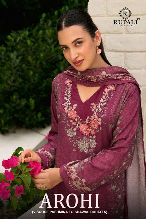 Rupali Fashion Aarohi Viscose Pashmina Designer Salwar Kameez Catalogue Wholesale Collection