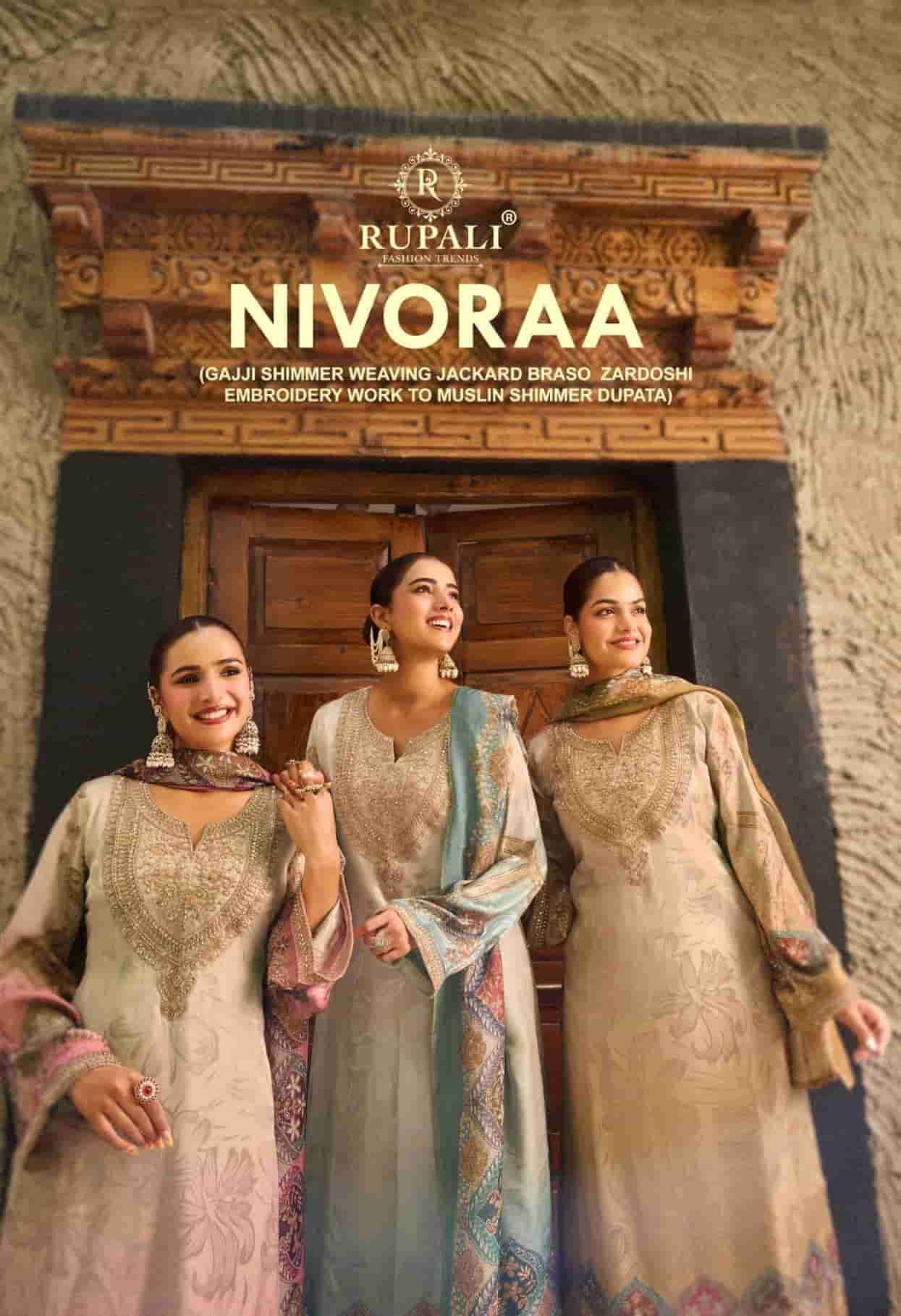 RUPALI FASHION NIVORAA PREMIUM JACQUARD STYLE LADIES SUIT CATALOG BEST RATE DEALER 
